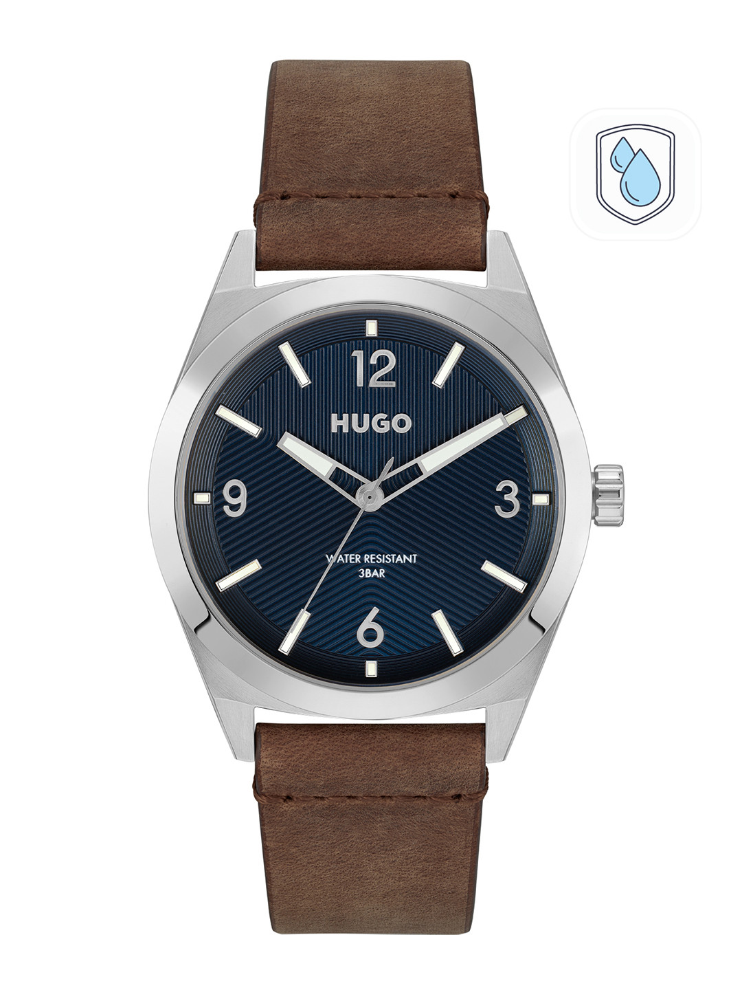 HUGO Men Blue Make Leather Analogue Watch 1530249-Blue