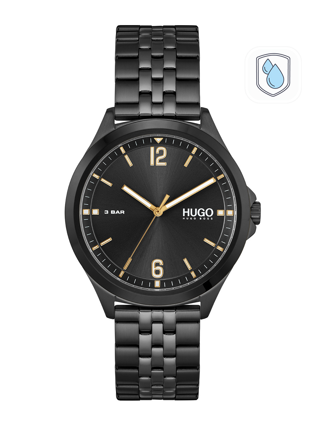 HUGO Men Black Suit Bracelet Style Analogue Watch 1530218