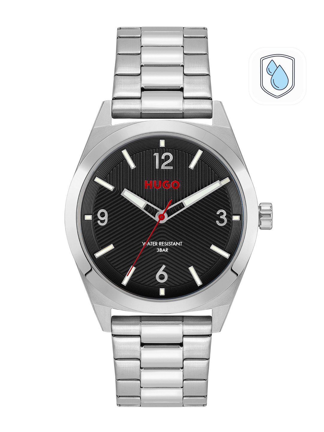 HUGO Men Black Make Bracelet Style Analogue Watch 1530251-Black