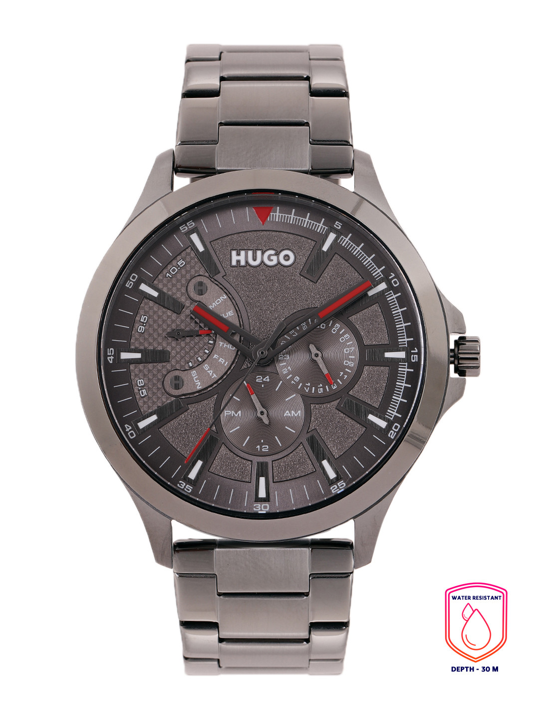 HUGO Men Grey Leap Analogue Watch 1530247
