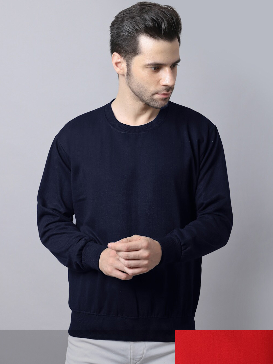 MACK JONNEY Men Pack Of 2 Red & Black Pull Over Sweatshirt