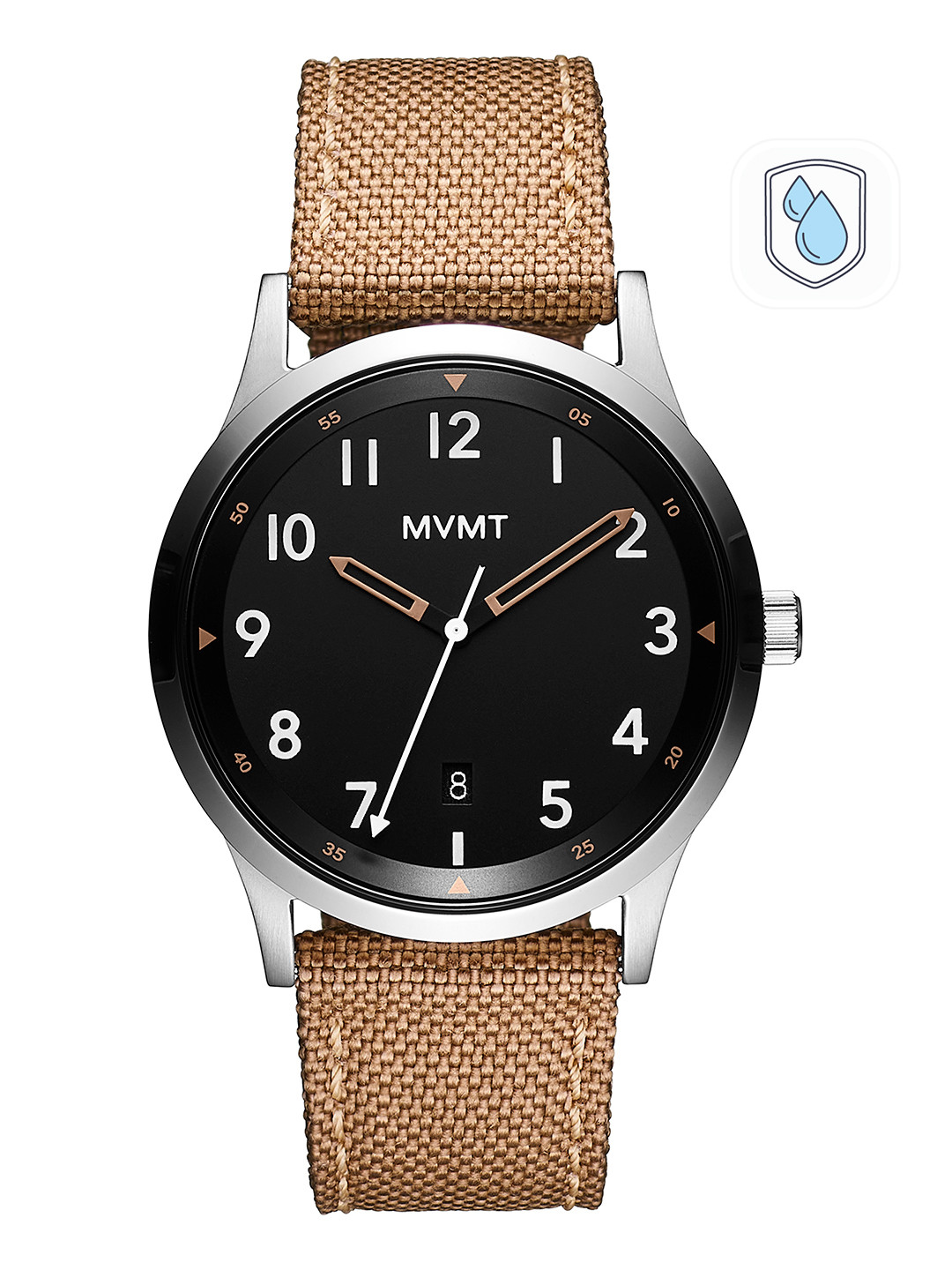 MVMT Men Black Dial & Brown Straps Field Analogue Watch 28000221