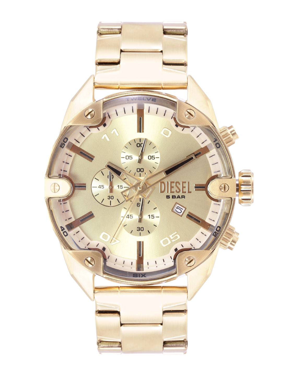DIESEL Men Gold-Toned Analogue Chronograph Watch DZ4608