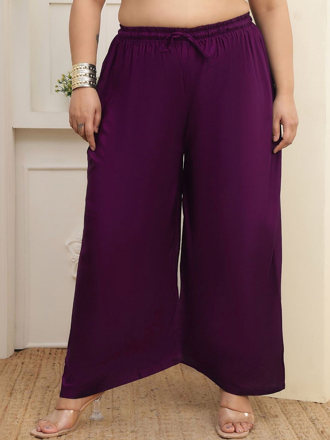 KALINI Women Flared Ethnic Palazzos