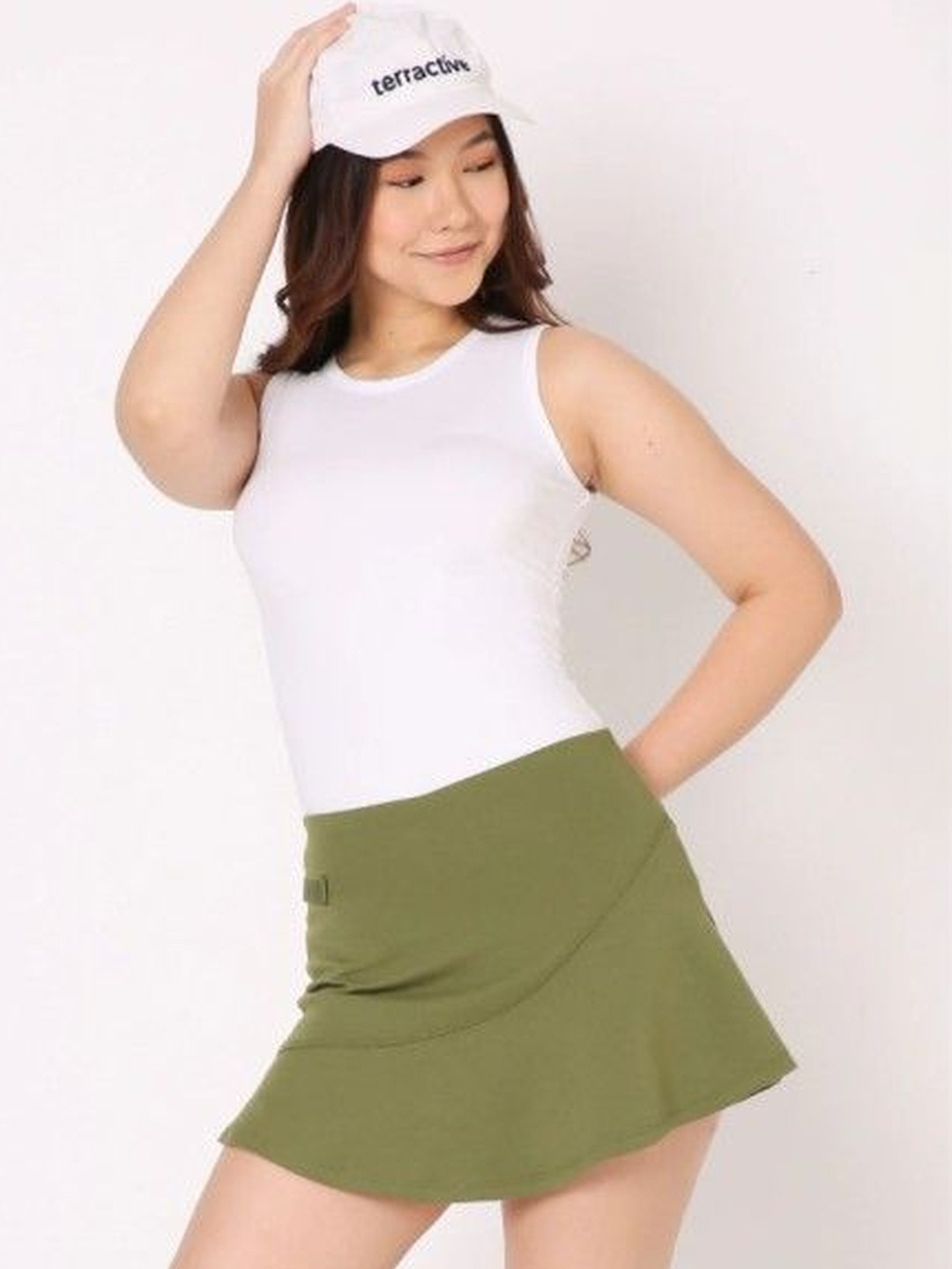 terractive Activity Skort - Flared Tennis Skort with Inner Shorts, for Gym & Pickleball