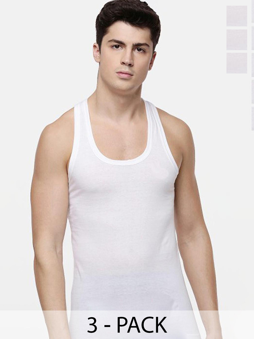 CAVENDERS Pack of 3 Cotton Innerwear Vests