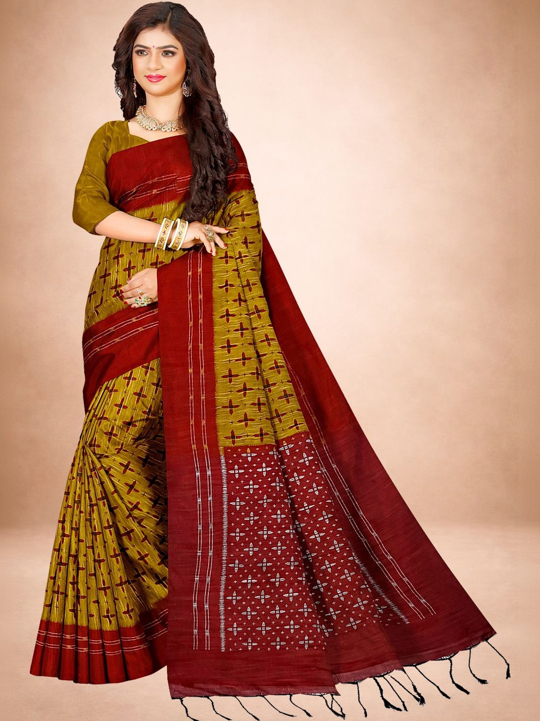 Quetzal Pure Cotton Sambalpuri Saree