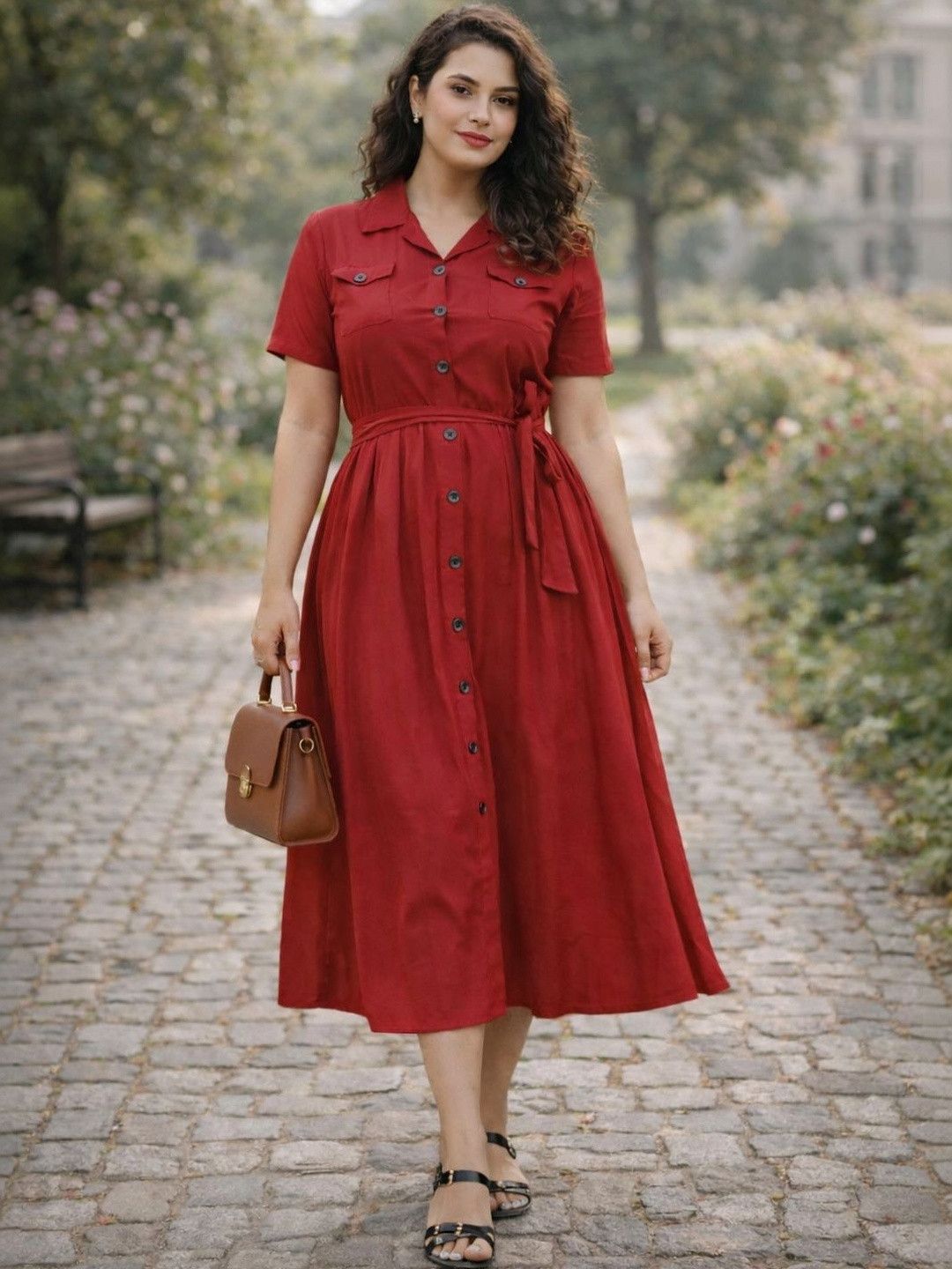 CitySquad Fit & Flare Midi Dress