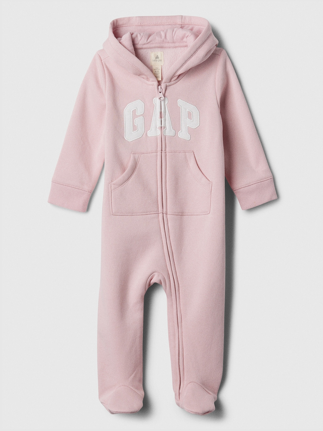 GAP Infant Boys Hooded Brand Logo Embroidered Rompers