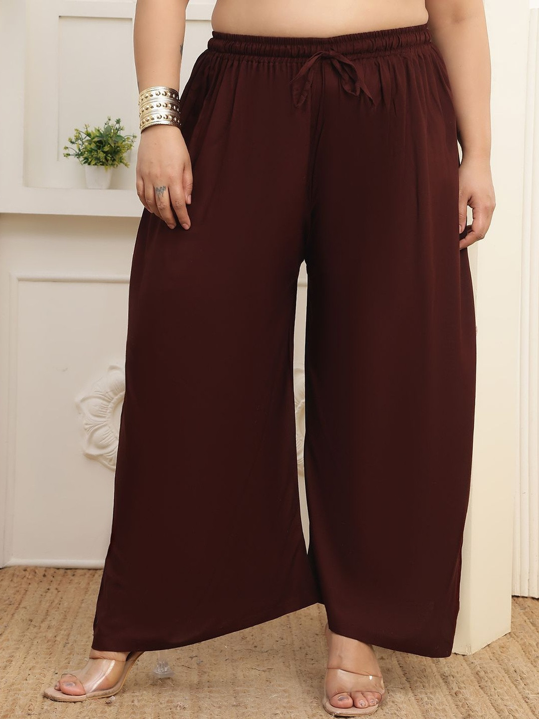 KALINI Women Flared Ethnic Palazzos
