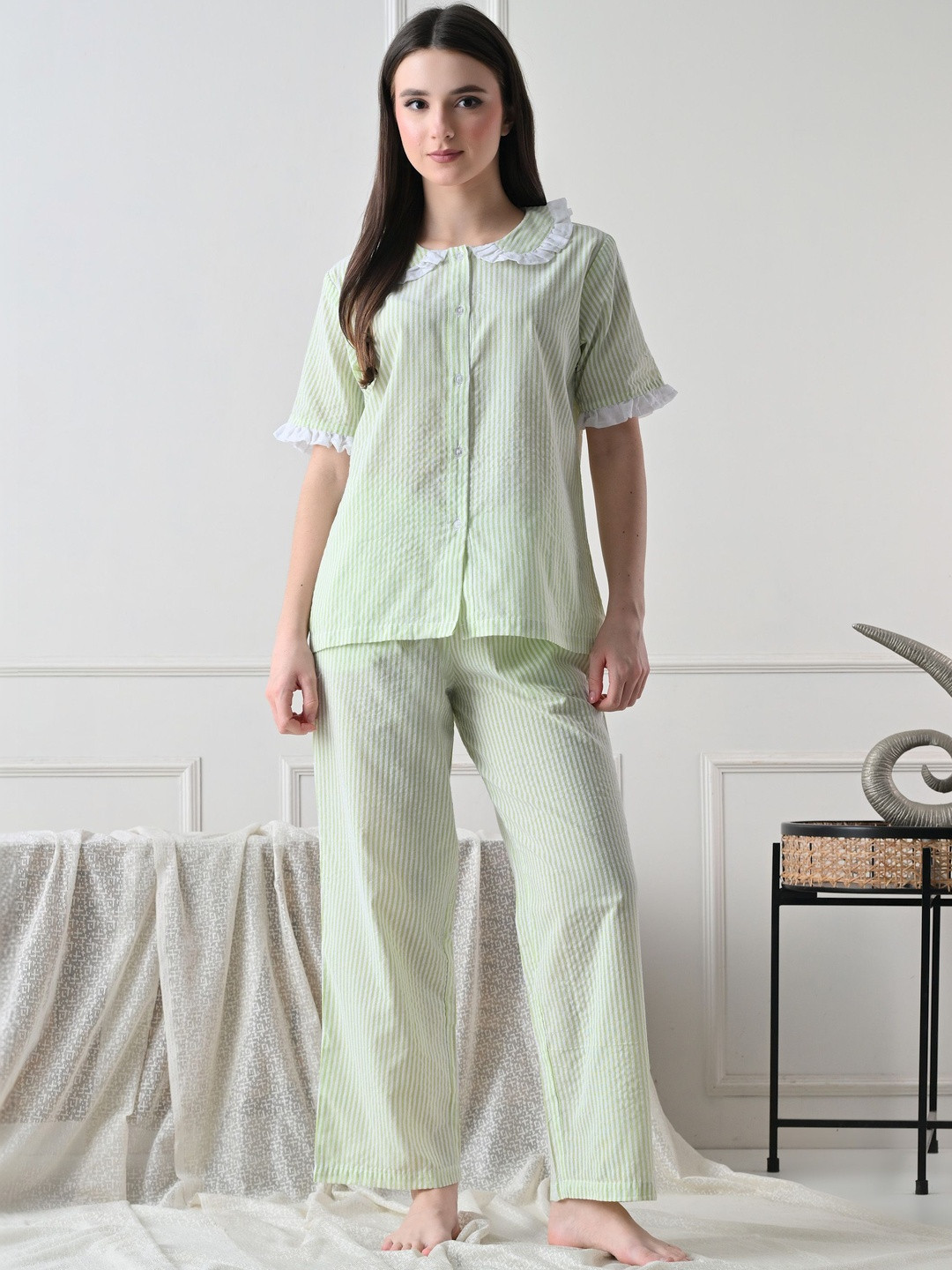 Ameerah Women Striped Night suit