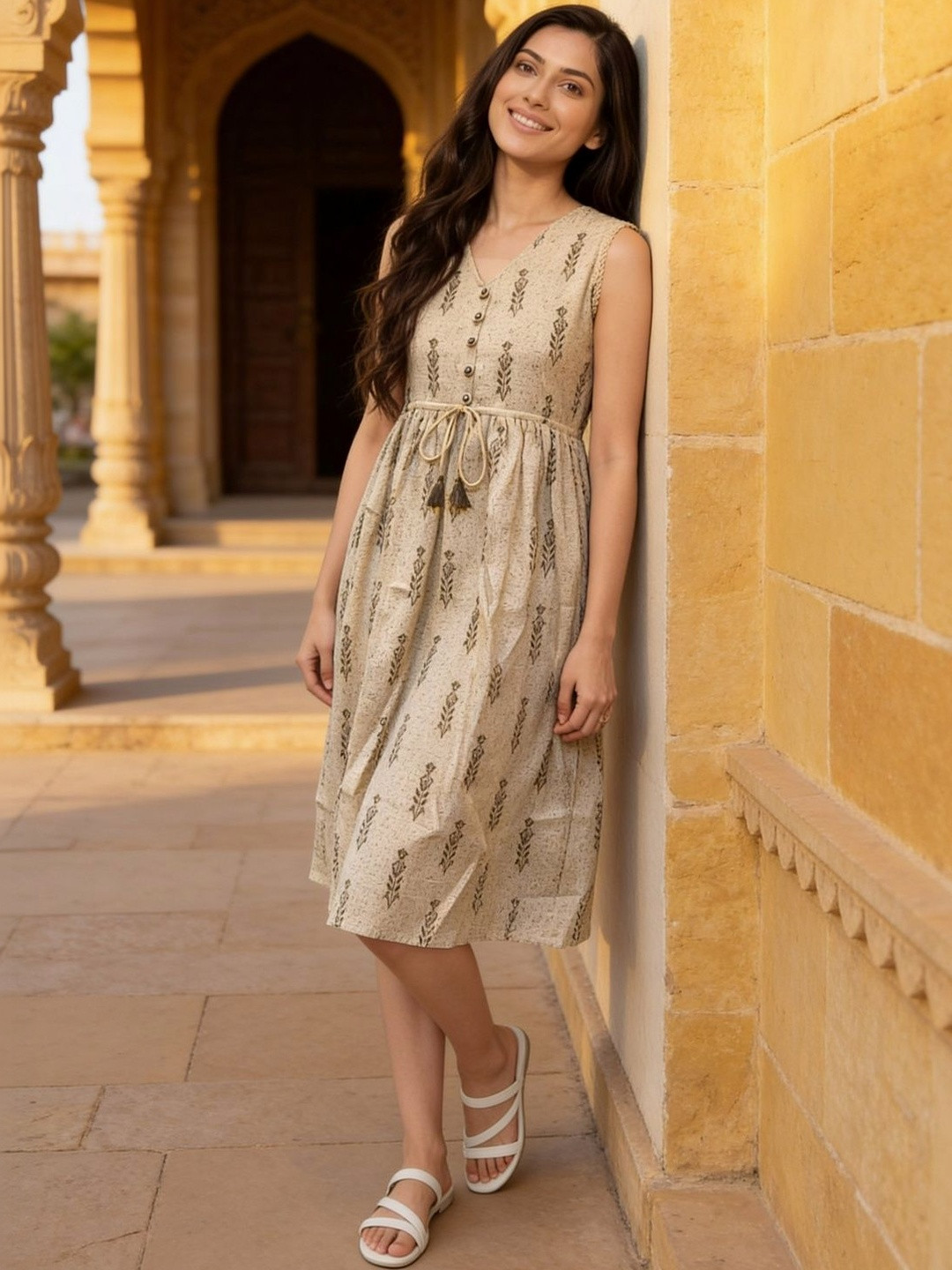 Rangita Print Fit & Flare Maxi Dress