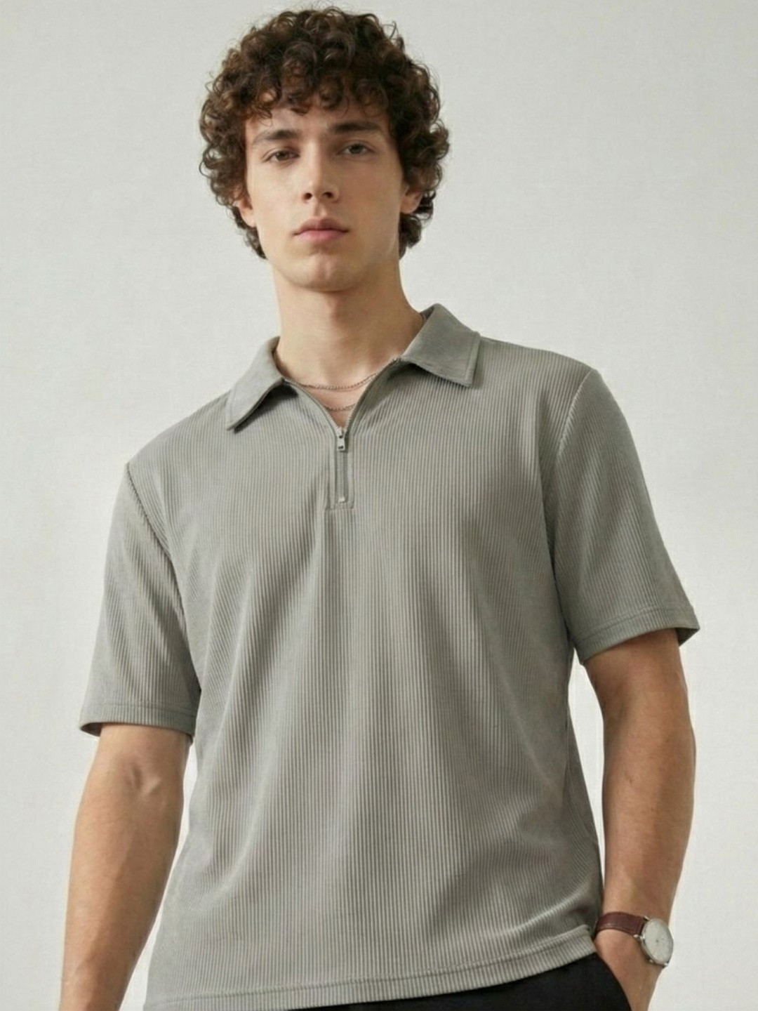 CLUB 44 Men Polo Collar T-shirt