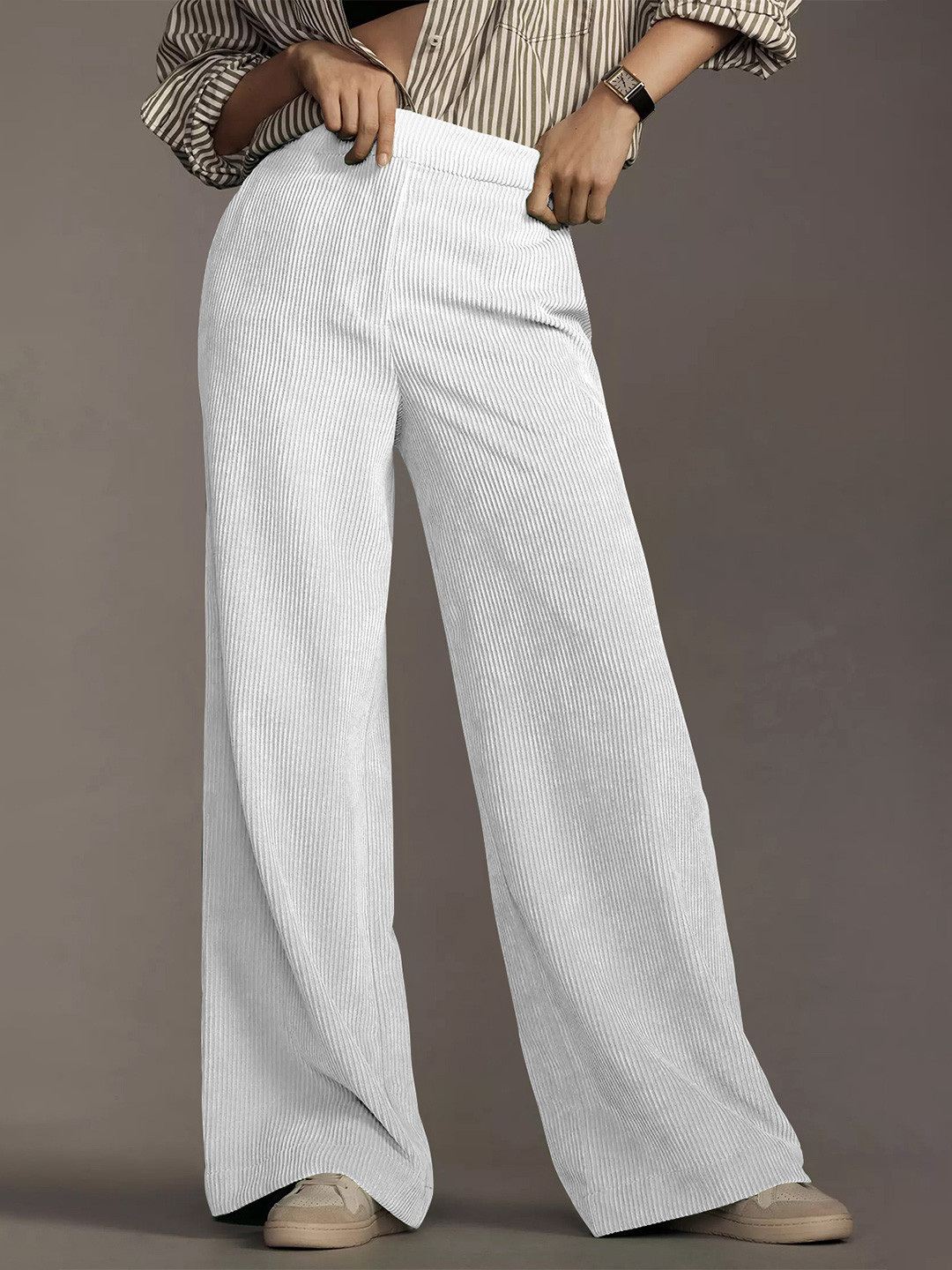 Neon Femme Women High-Rise Wrinkle Free Trousers