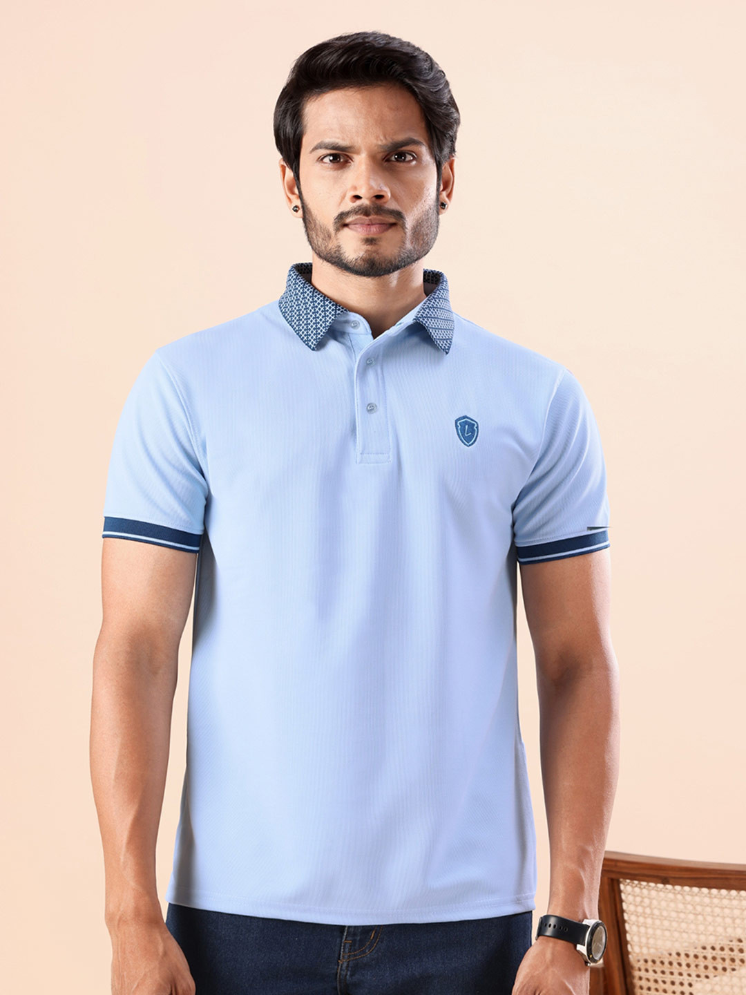 LUCUMA FASHION HUB Men Polo Collar T-shirt