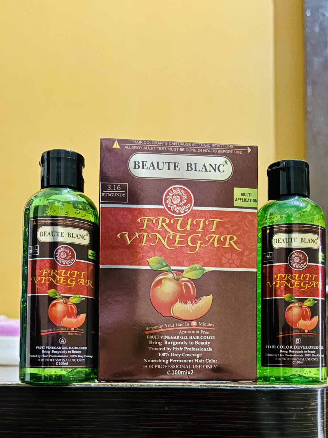Beaute Blanc Fruit Vinegar Gel Hair Color Dye - 200ml - Burgundy