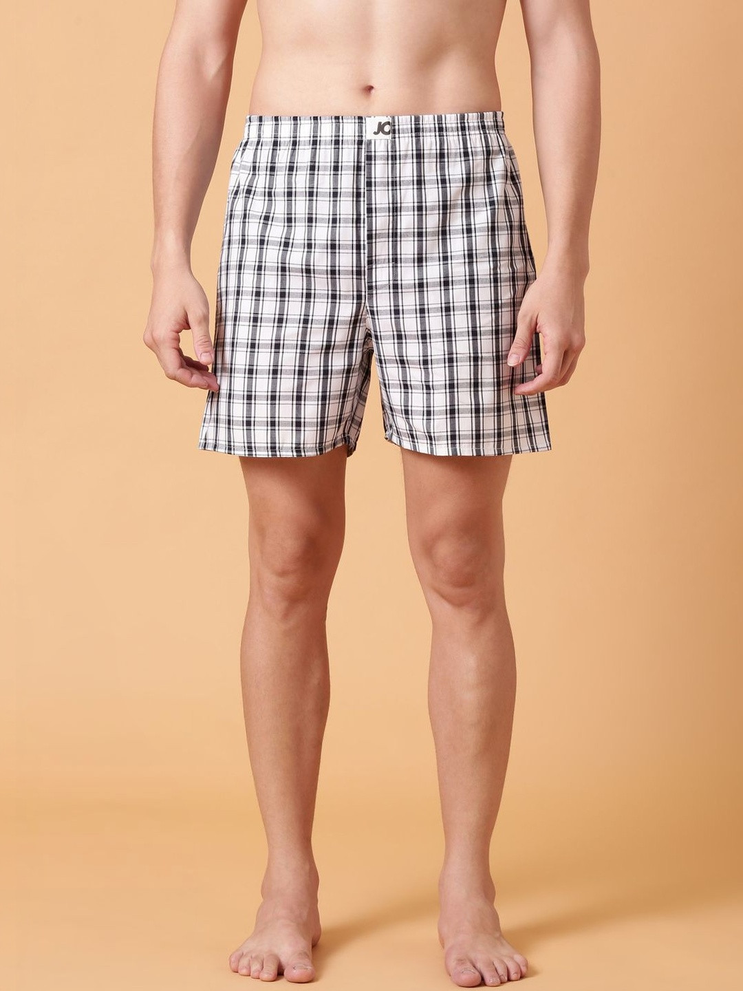 Joven Pack Of 2 Checked Pure Cotton Boxers