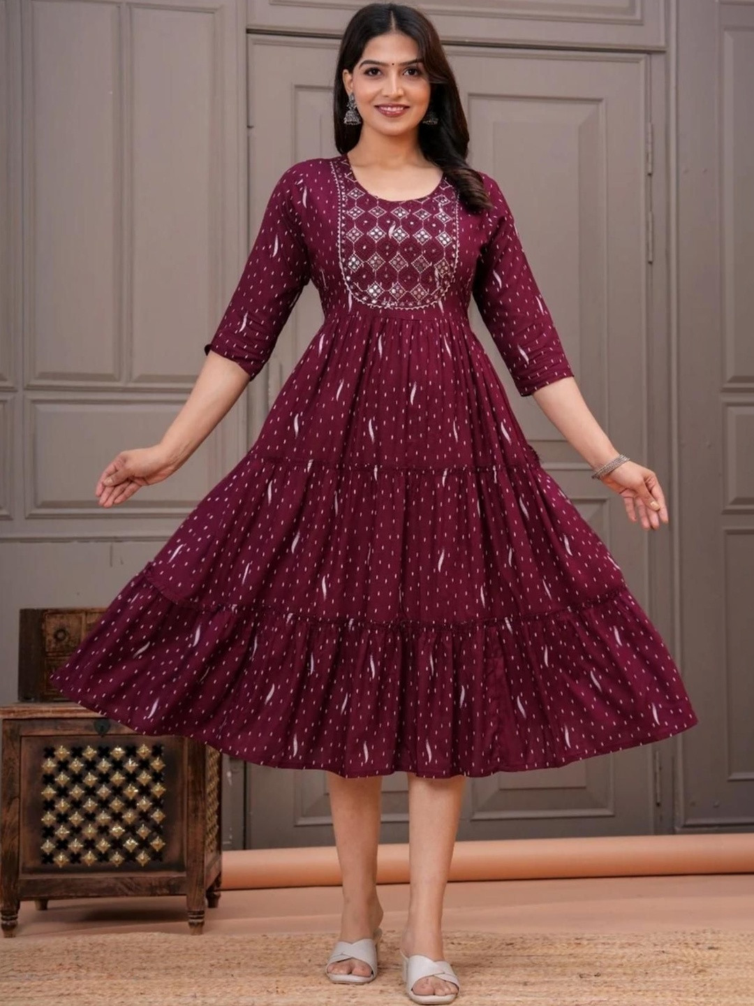 BRAHMASTRA Printed Anarkali Kurti
