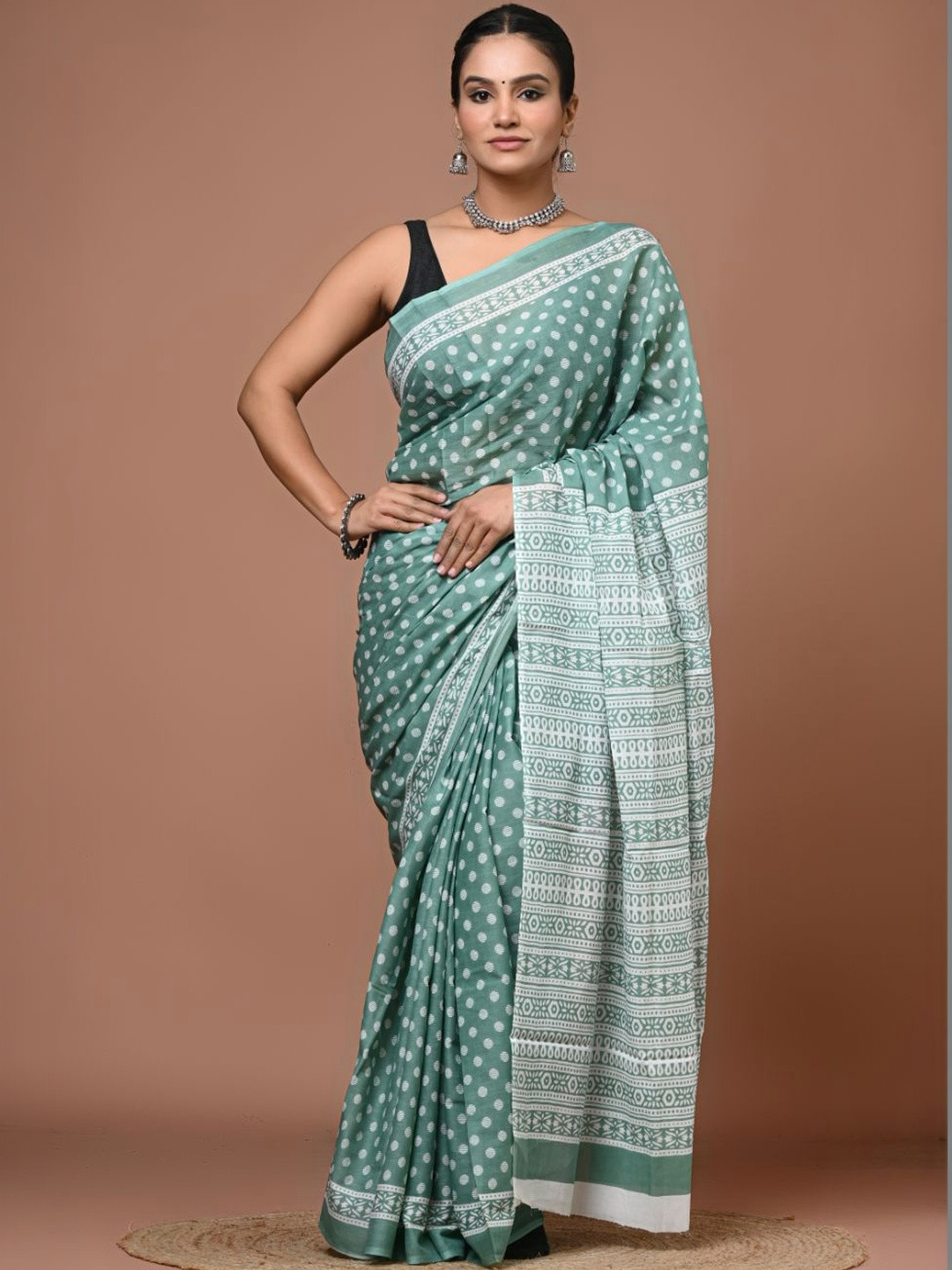 Dhaaga Ghar Pure Cotton Bagru Saree