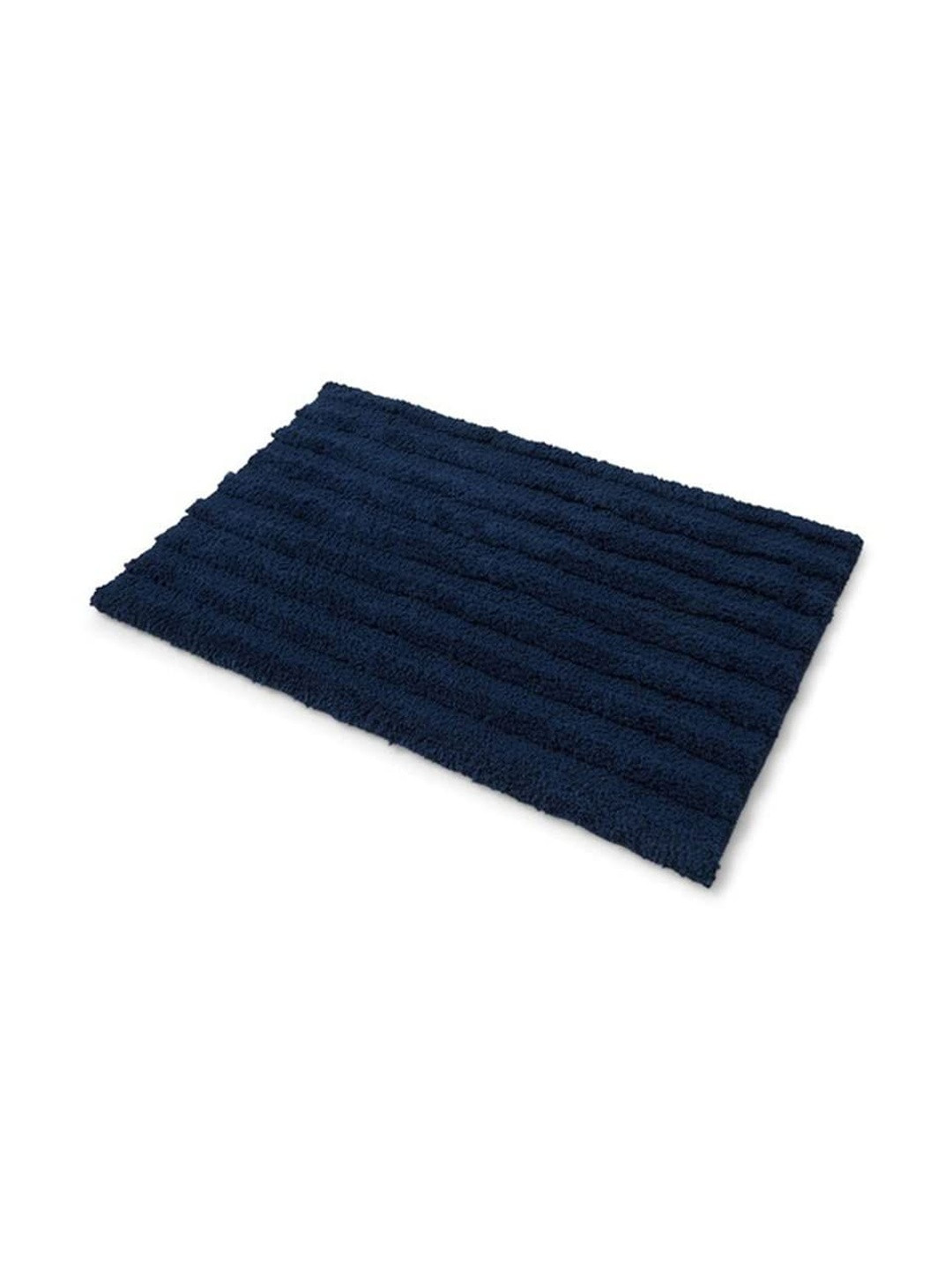 SPACES Blue Textured 1726 GSM Anti-Skid Bath Rugs