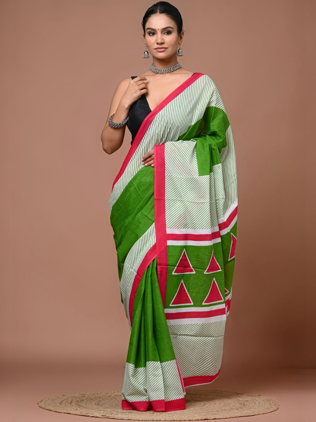 Dhaaga Ghar Pure Cotton Bagru Saree