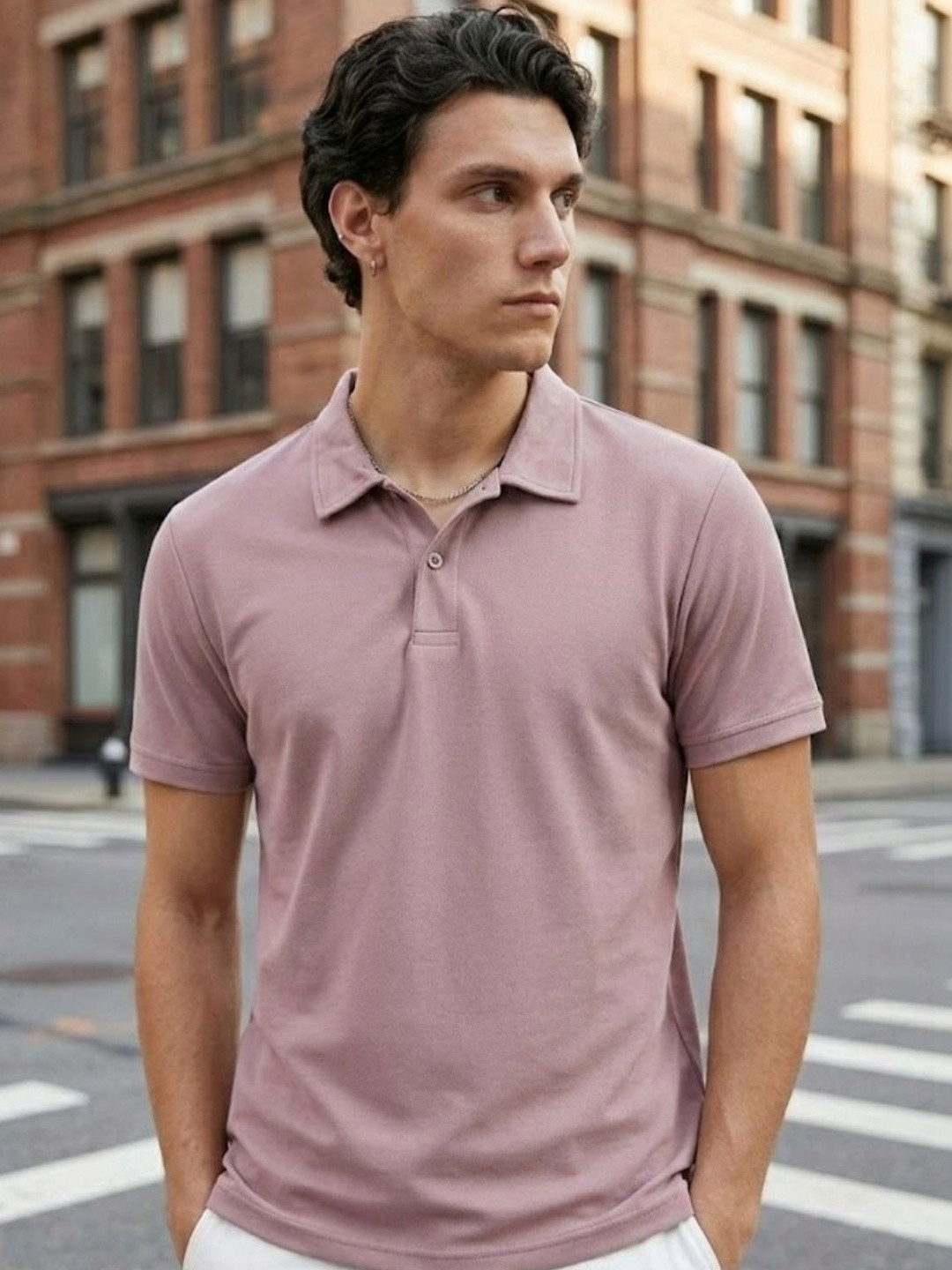 CLUB 44 Men Polo Collar T-shirt