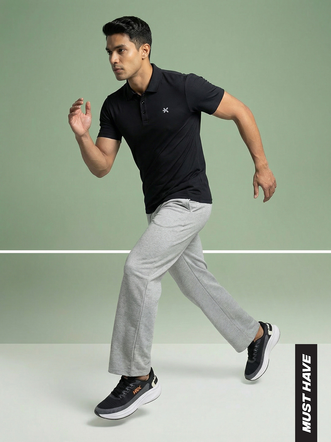 HRX by Hrithik Roshan Rapid-Dry Running Polo Collar T-shirt