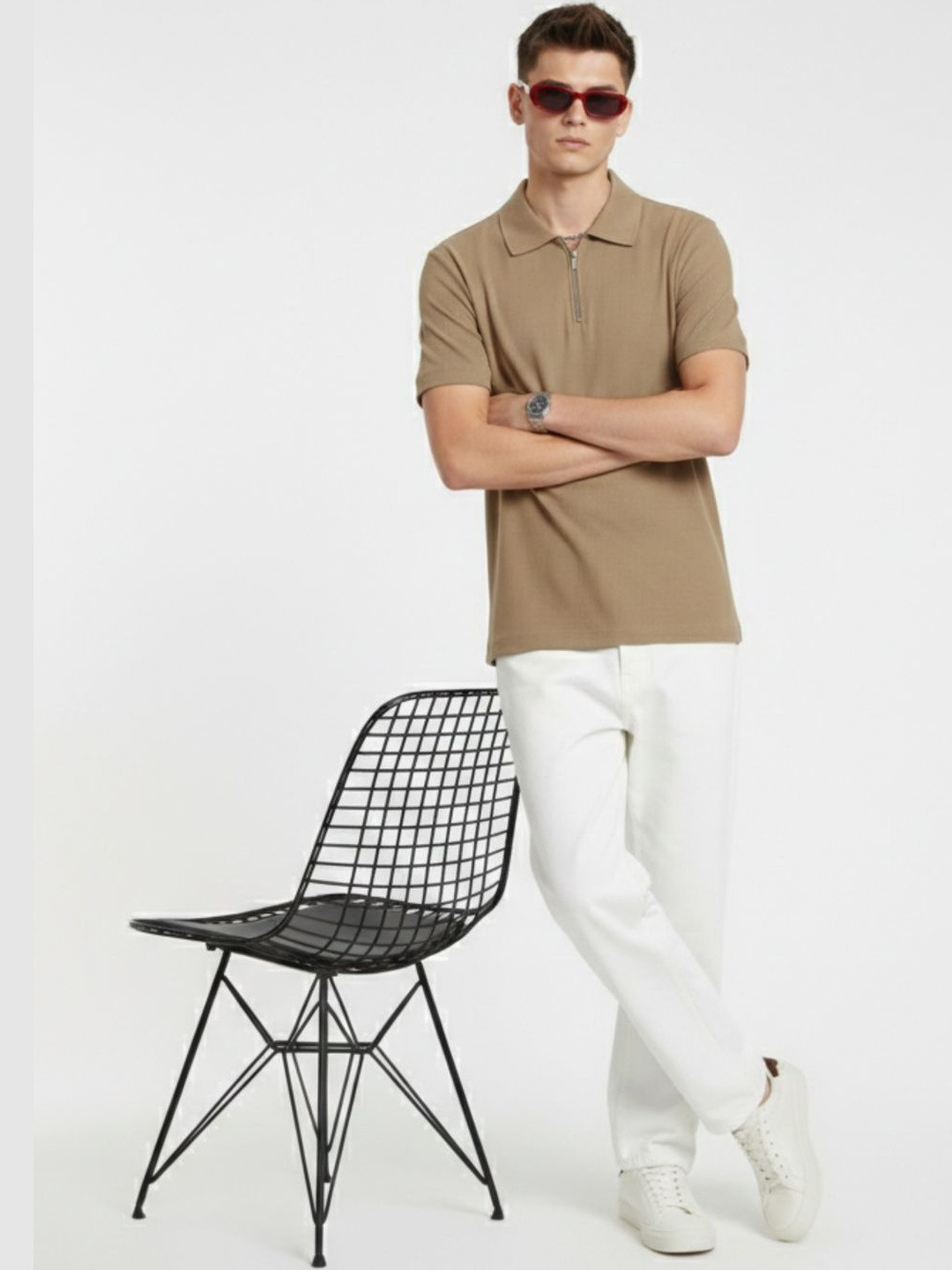 CLUB 44 Men Polo Collar T-shirt