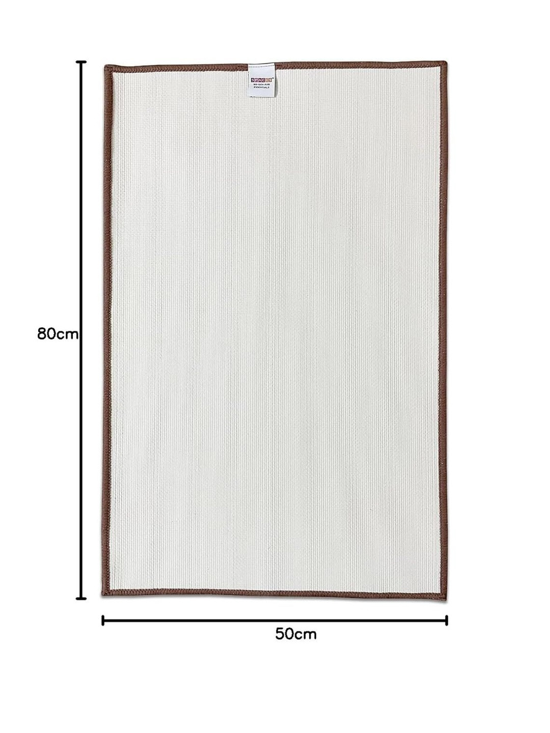 SPACES Brown Textured 1726 GSM Anti-Skid Bath Rugs
