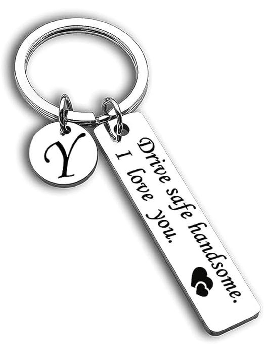 omuda Stainless Steel Printed  Drive Safe Key Chain