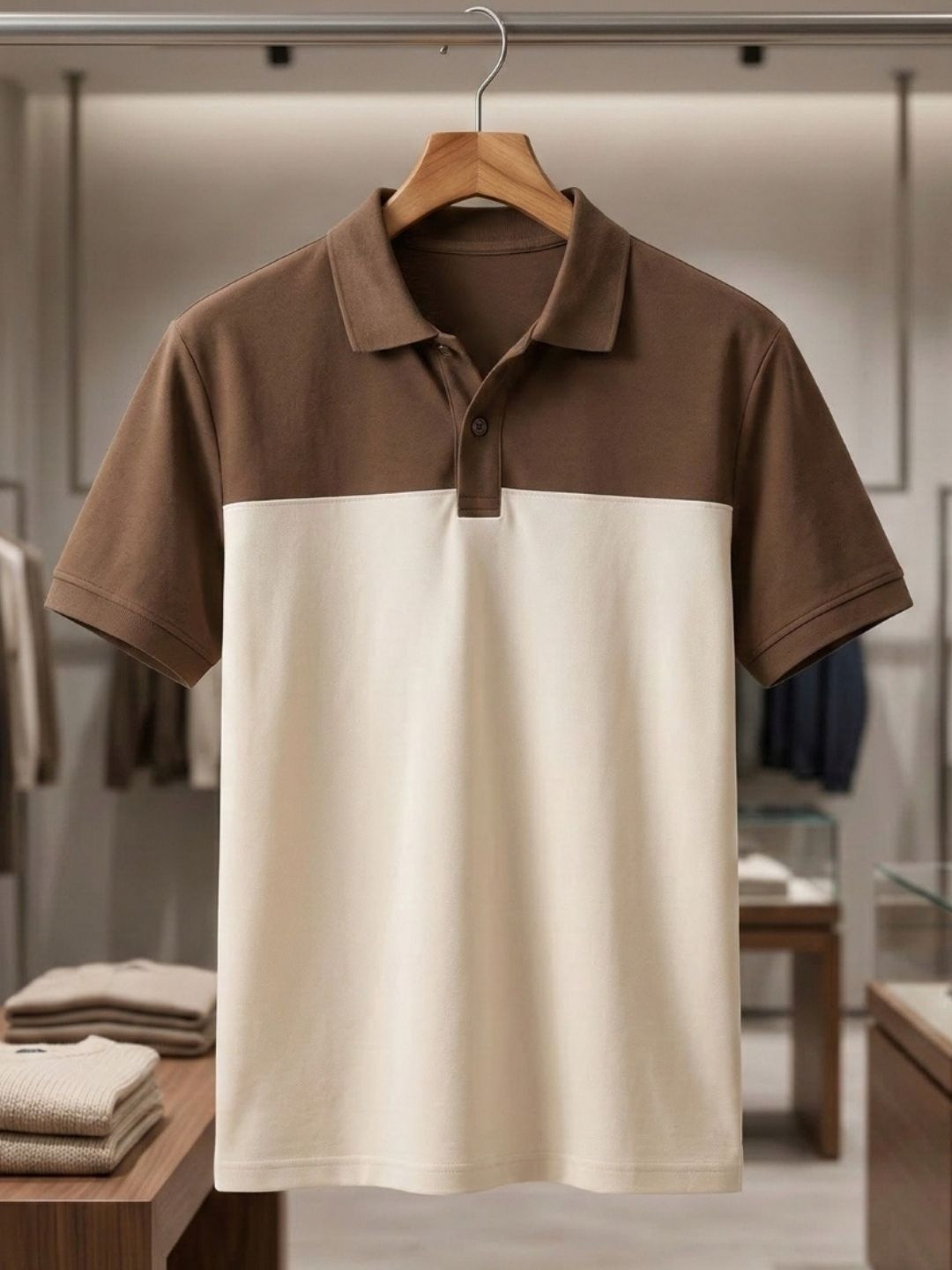 CLUB 44 Men Colourblocked Polo Collar T-shirt