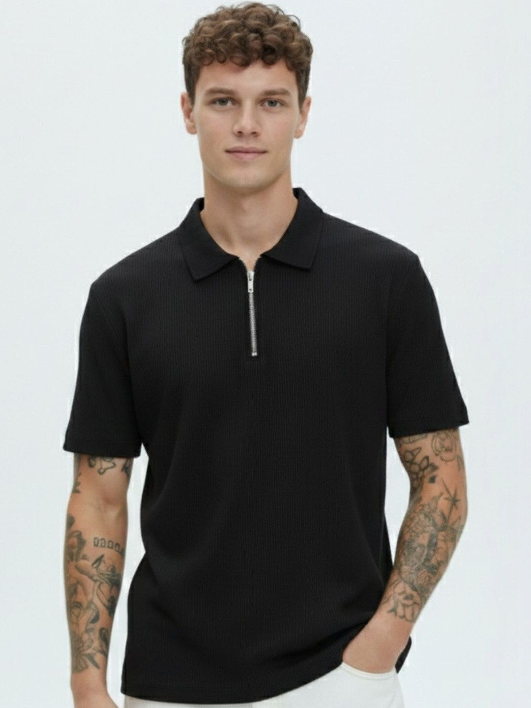 CLUB 44 Men Polo Collar T-shirt