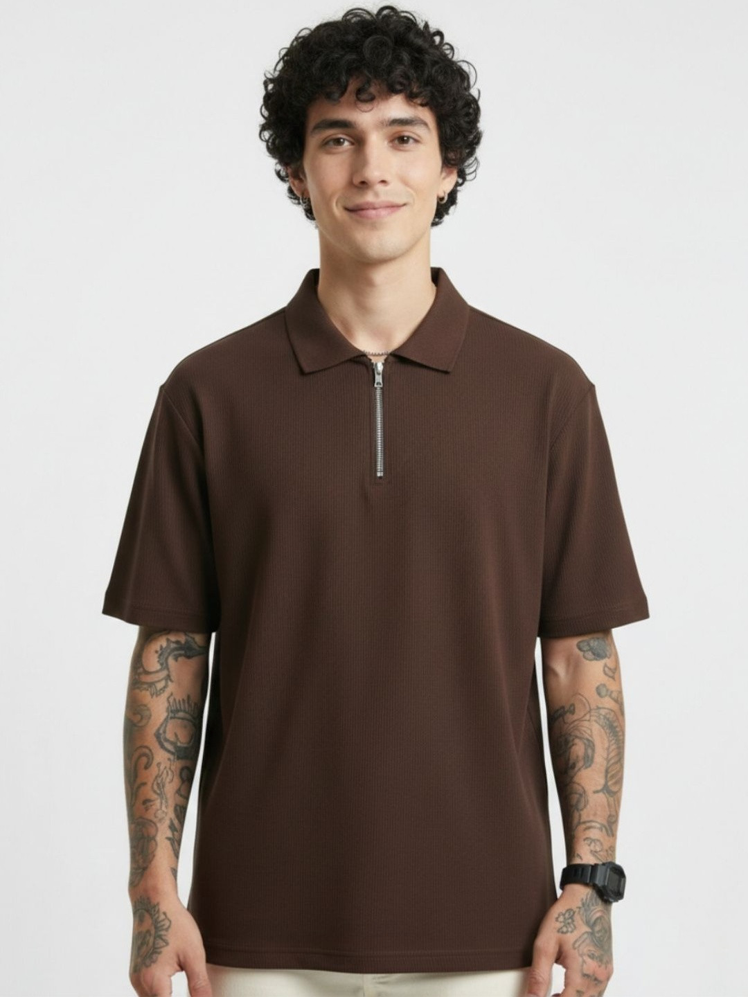 CLUB 44 Men Polo Collar T-shirt