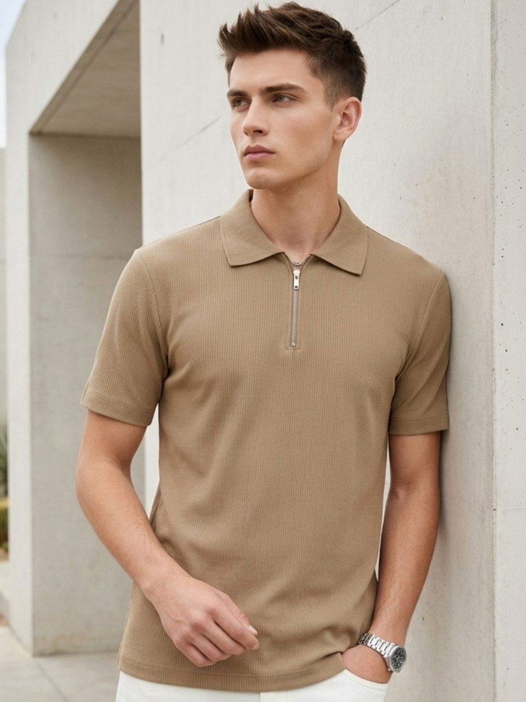 CLUB 44 Men Polo Collar T-shirt