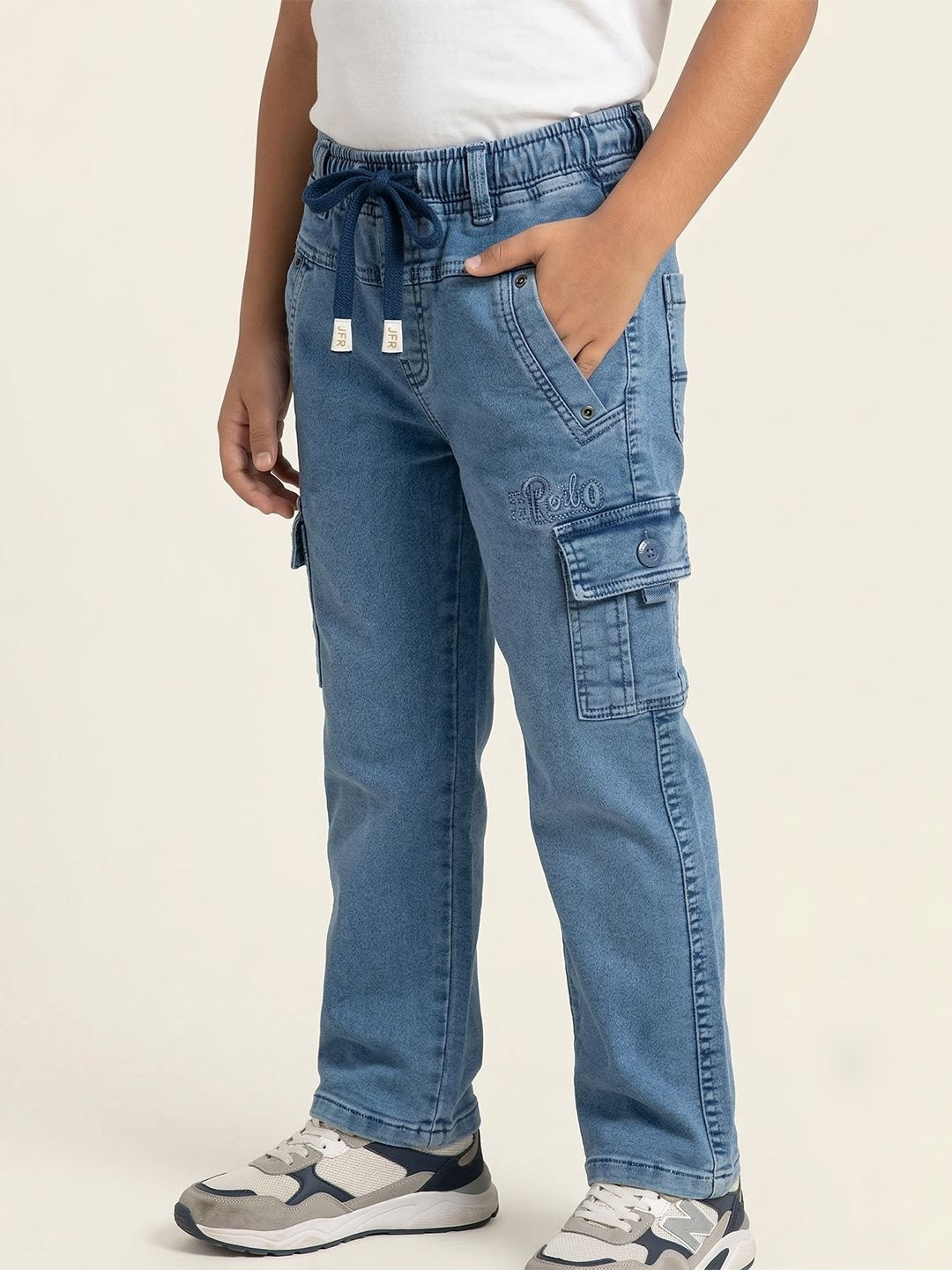 JFR Boys Straight Fit Mid-Rise Low Distress Jeans
