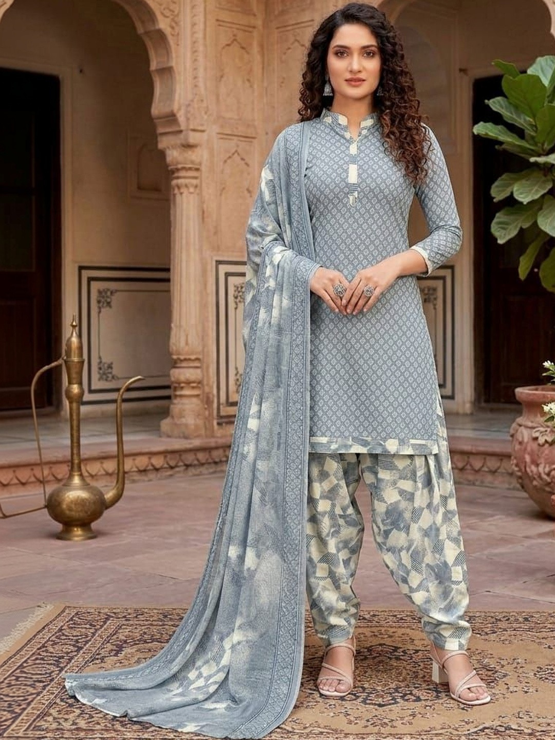 SEWDHAGA Women Ethnic Motifs Printed Regular Kurta with Patiala & With Dupatta