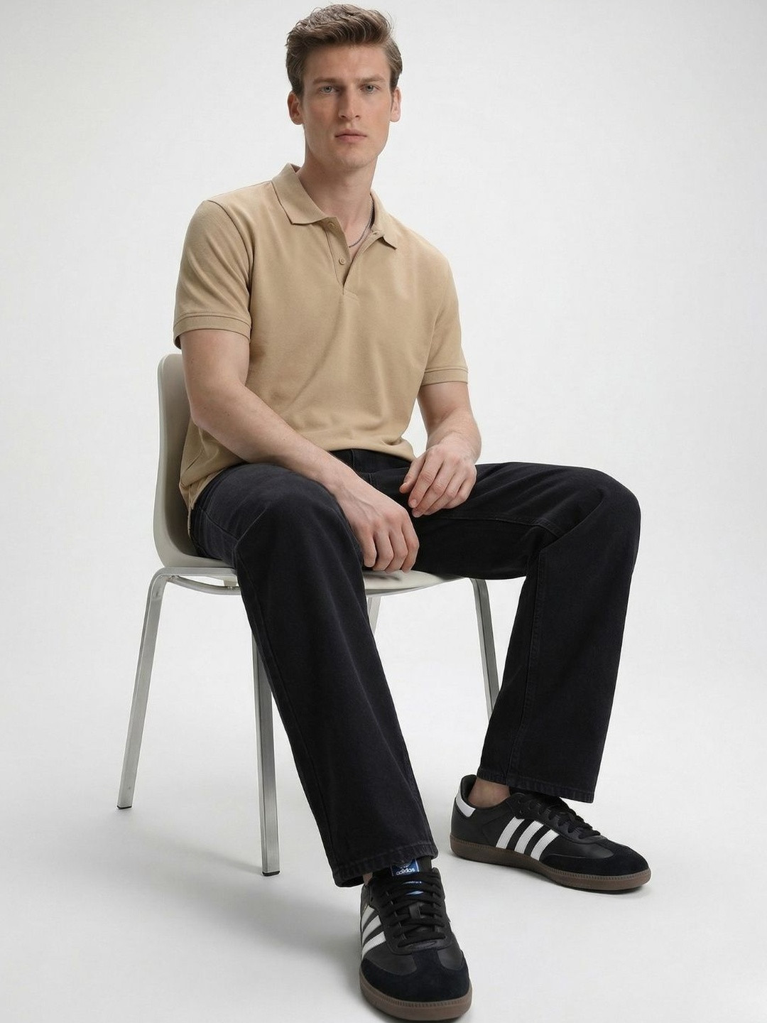CLUB 44 Men Polo Collar T-shirt