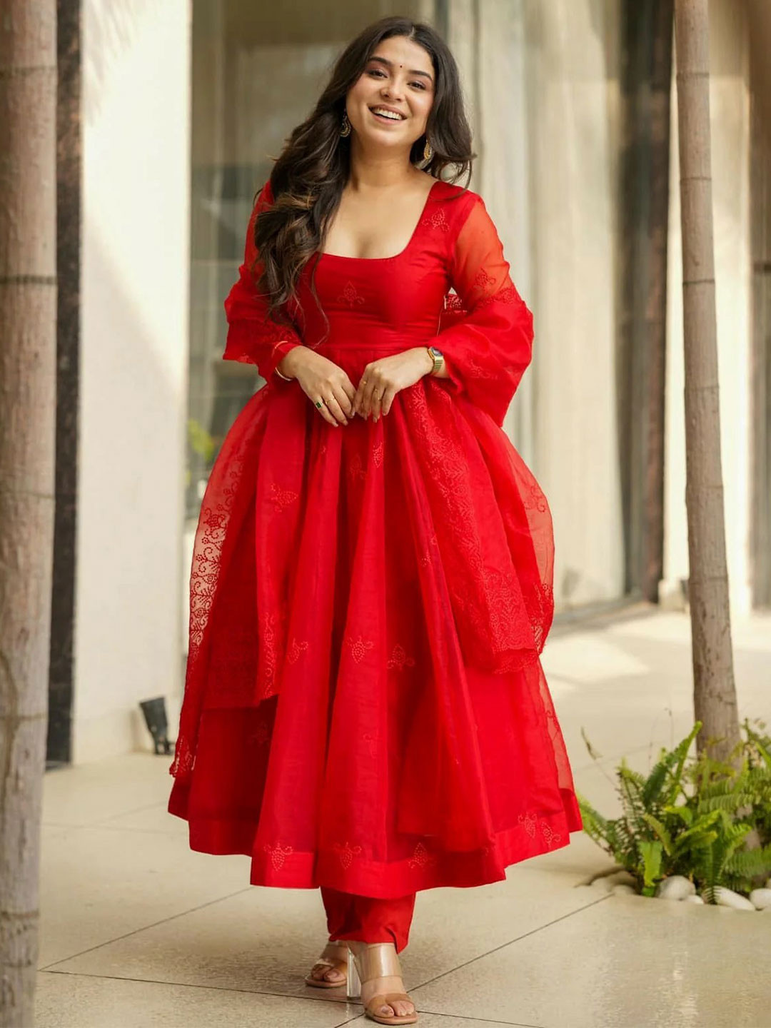 HERE&NOW Women Ethnic Motifs Embroidered Sequinned Kurta with Pyjamas
