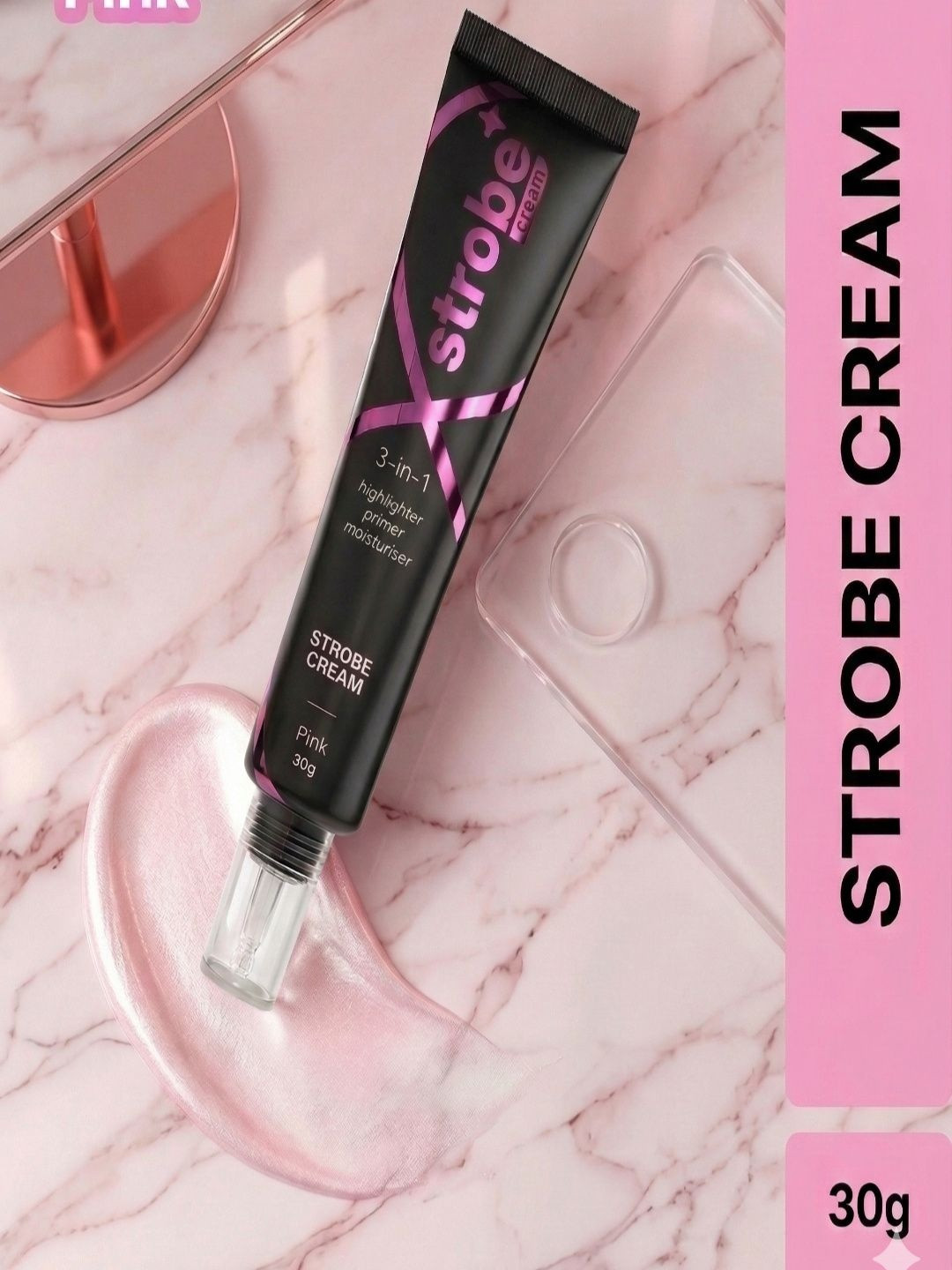 AFFLANO 3-In-1 Illuminating Strobe Cream - 30 g - Pink