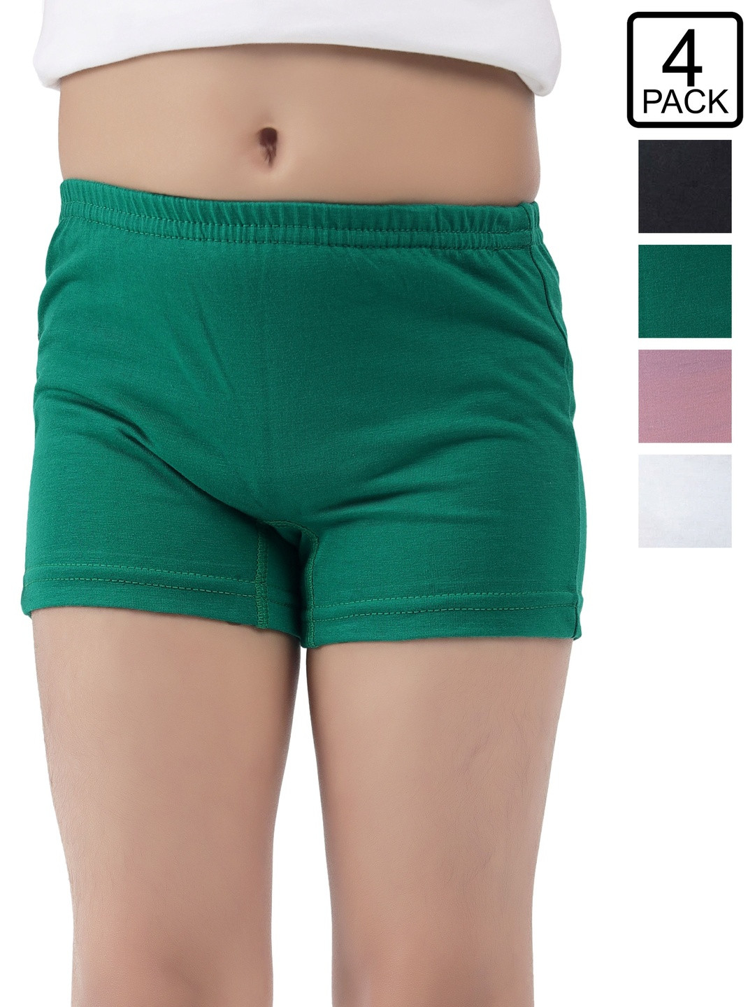 SELFCARE Girls Pack of 4 Seamless Boy Shorts