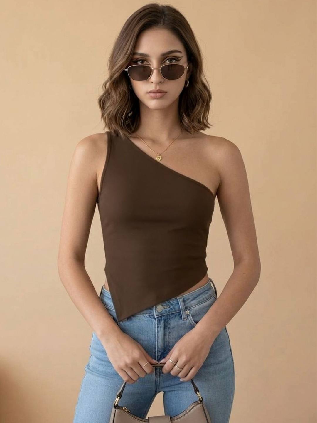 One Shoulder Crop Top