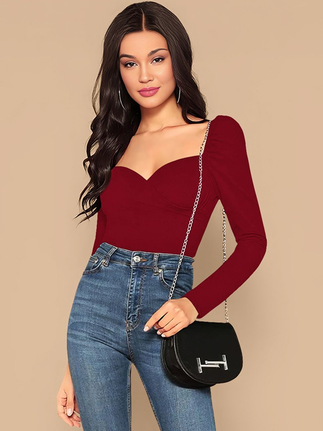 Maheshvi Sweetheart Neck Top