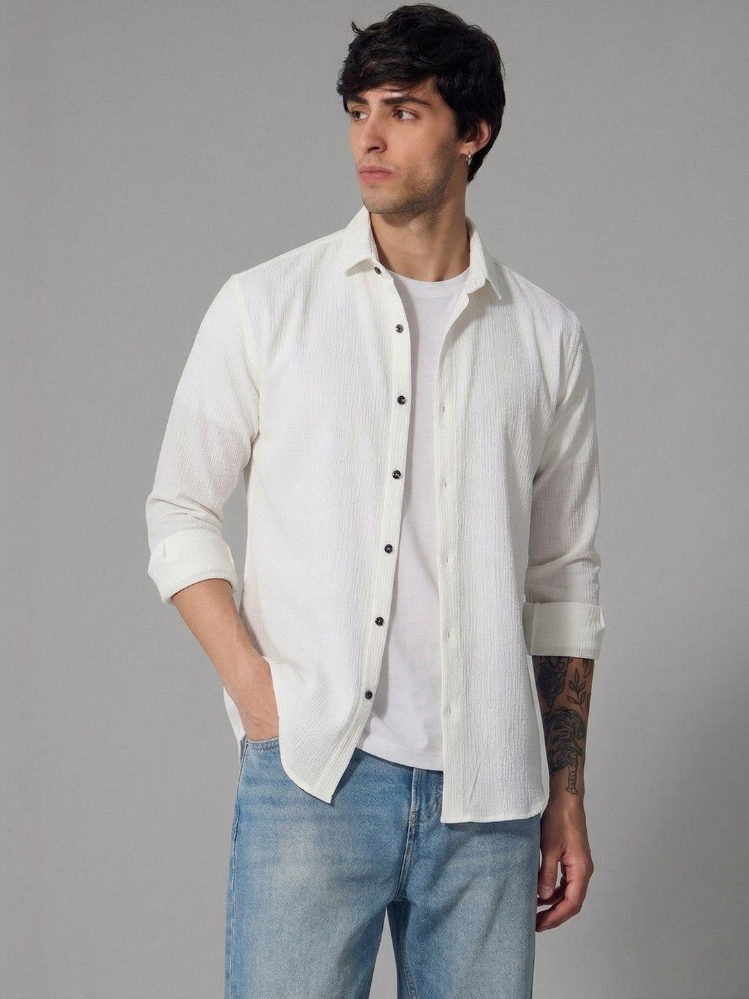 R.Code by The Roadster Life Co. Men Original Casual Shirt