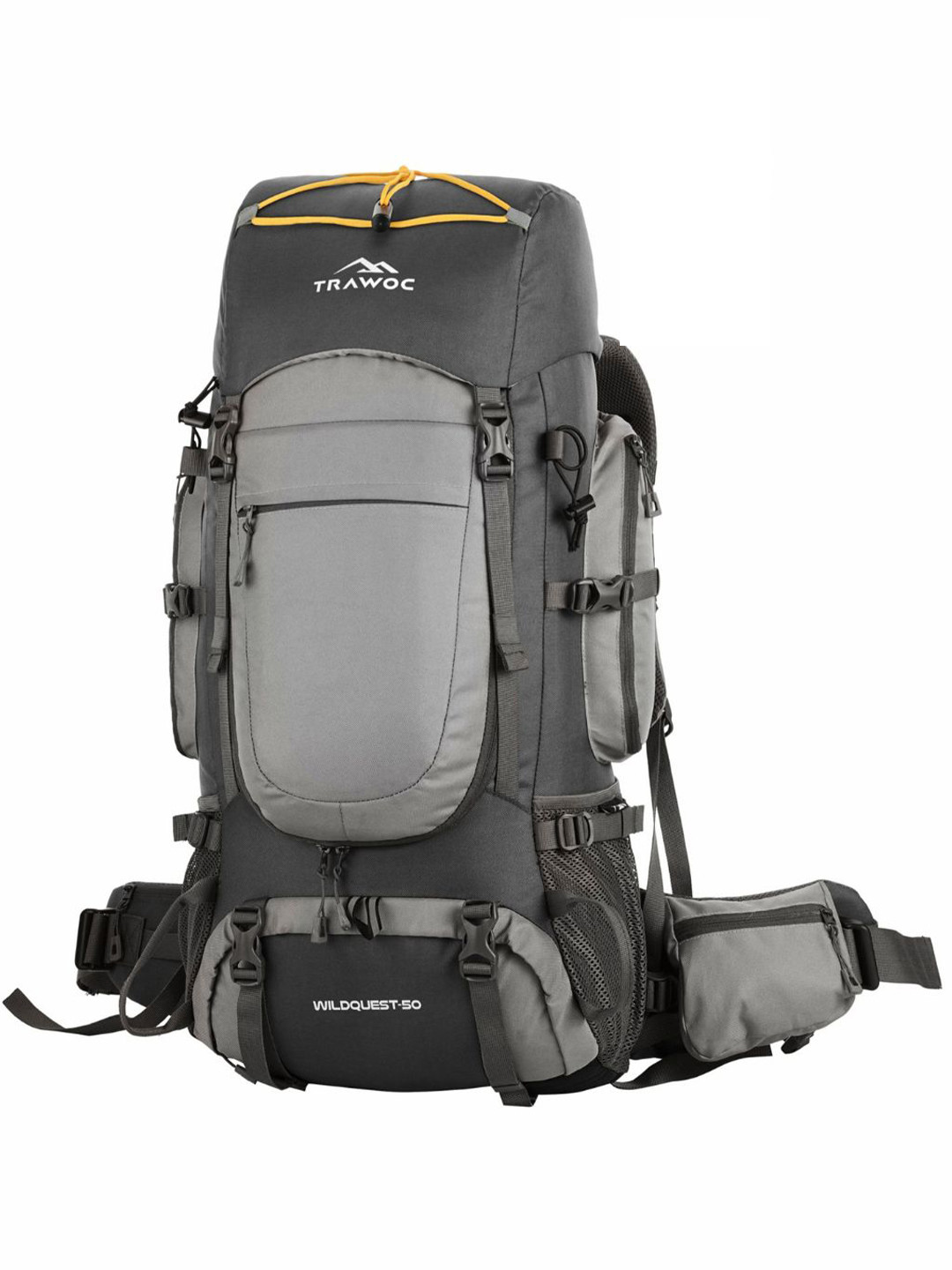 TRAWOC WILDQUEST Solid 50L Rucksack with Shoe and Laptop Compartment