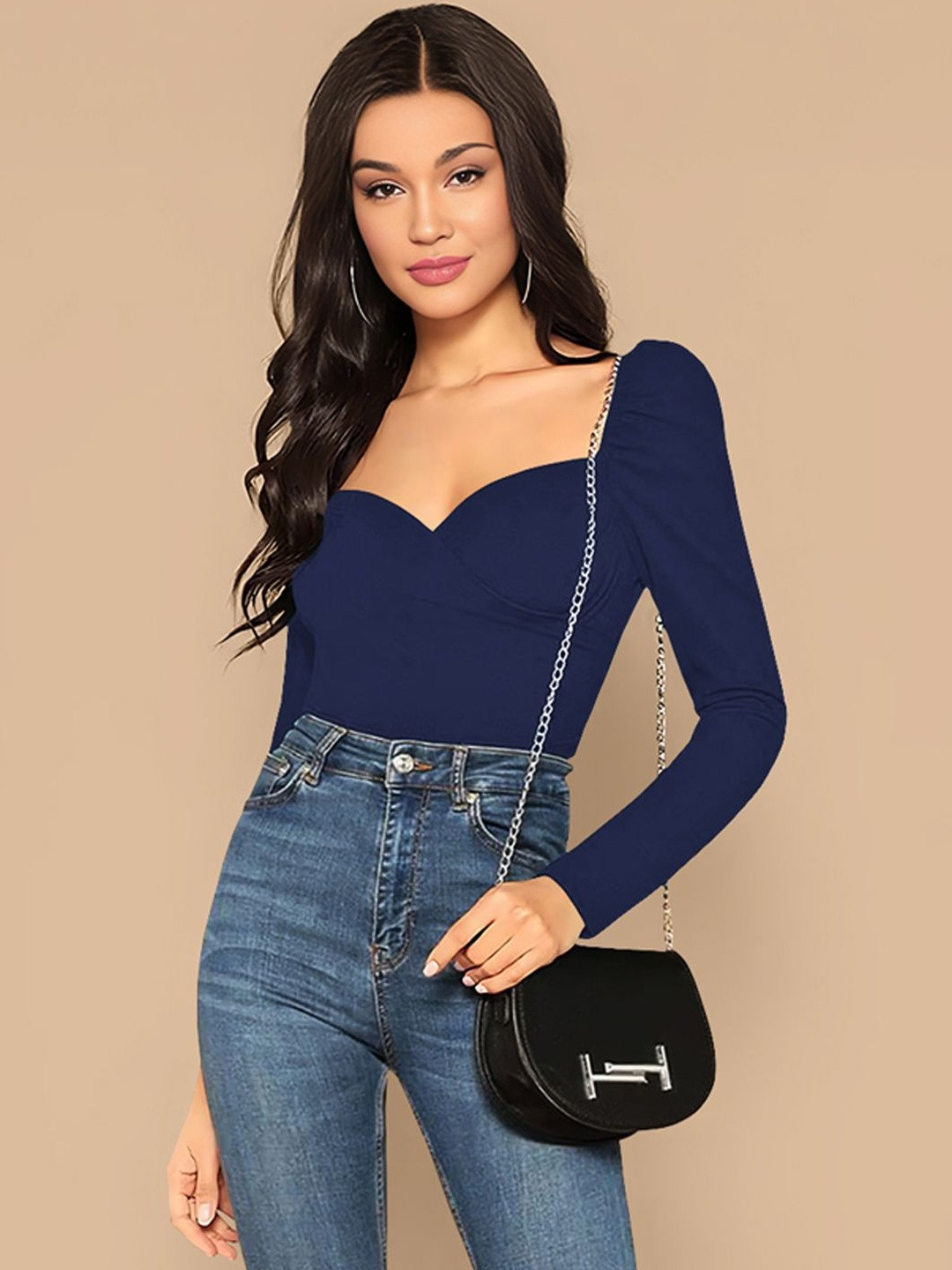 Navyankaa Sweetheart Neck Top