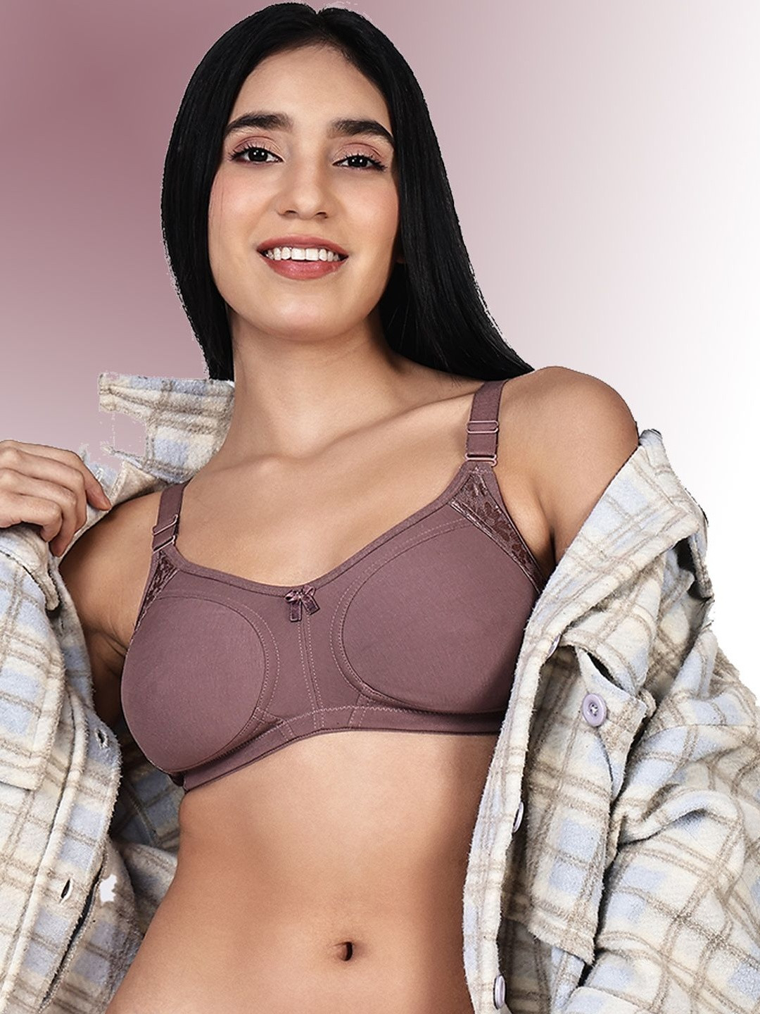 OIJA Full Coverage Non-Padded Non-Wired Cotton Everyday Comfort Bra