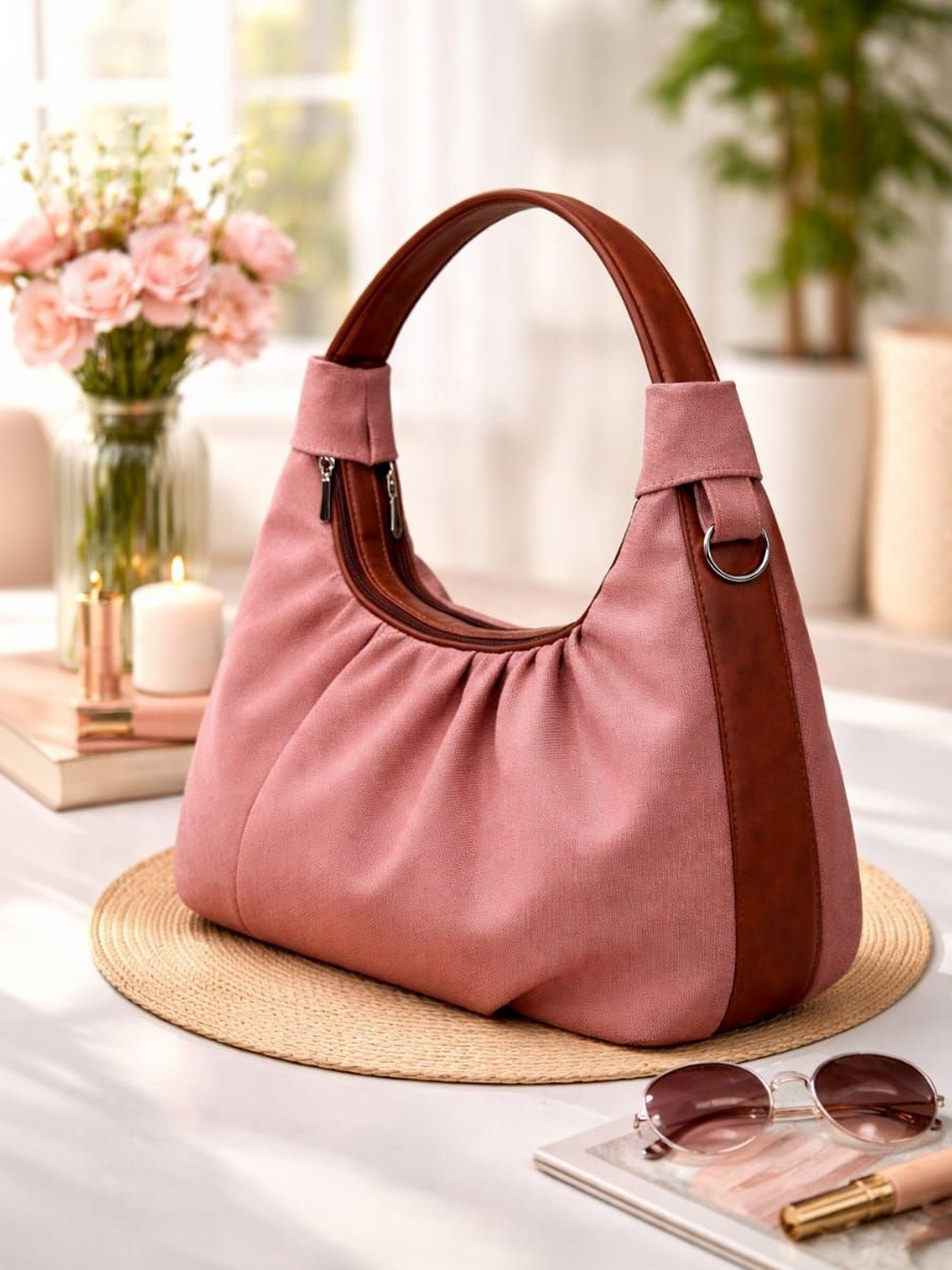 Springberry Colourblocked PU Structured Shoulder Bag