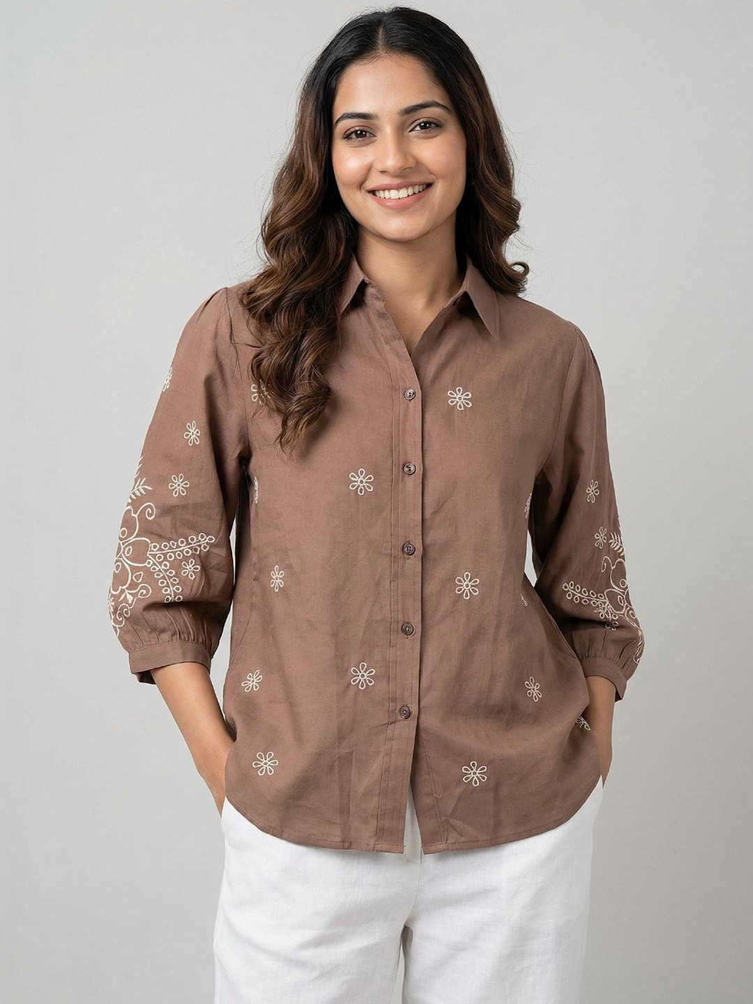 KALPARUN Women Smart Casual Shirt