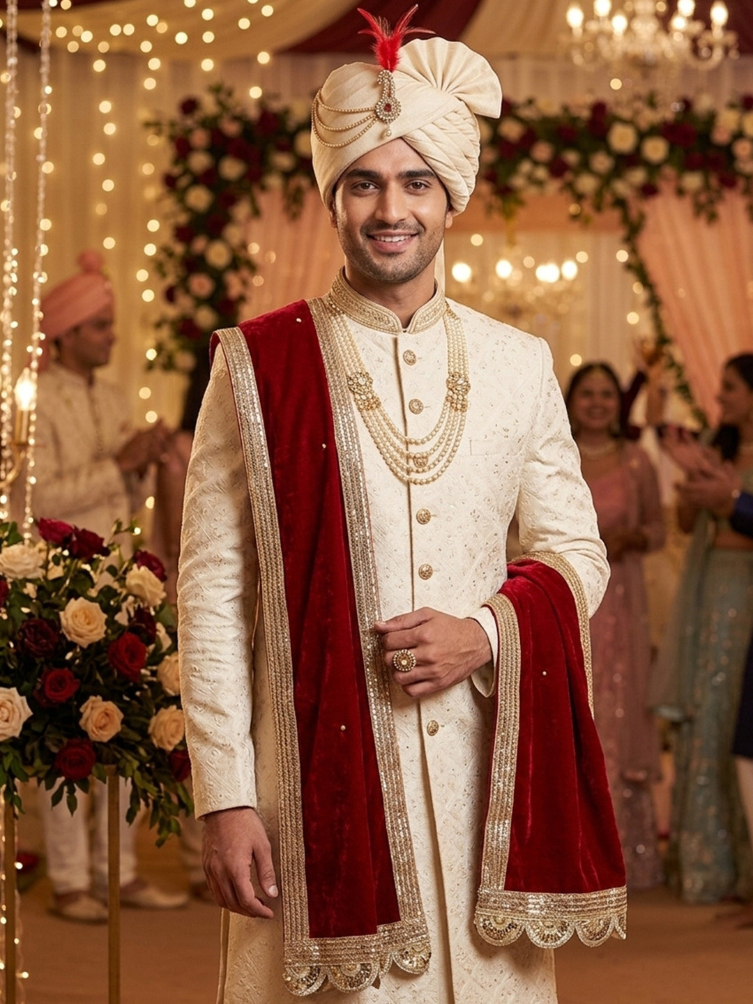 Navti Creations Men Velvet Dupatta