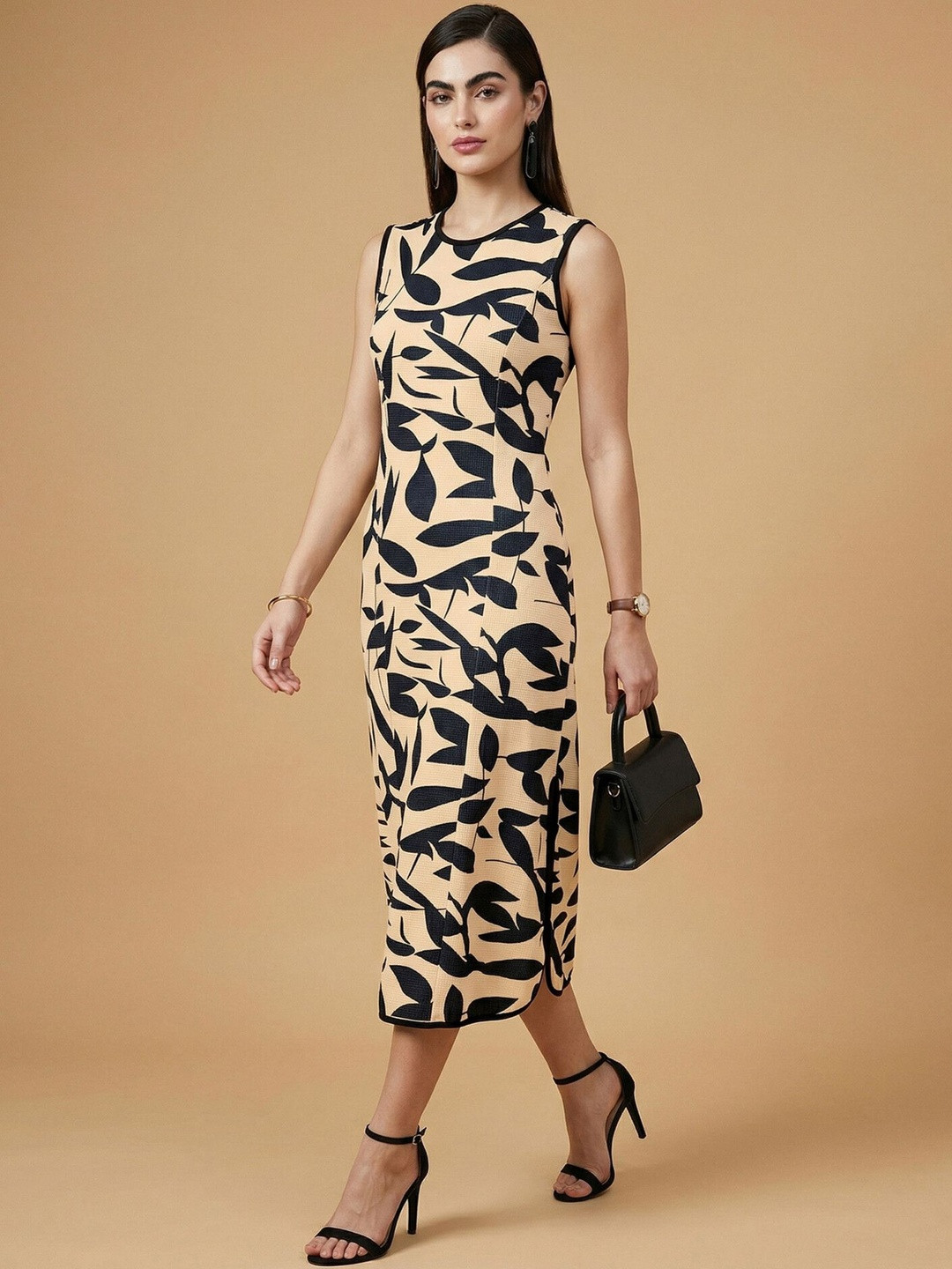 Chemistry Floral Print A-Line Midi Dress
